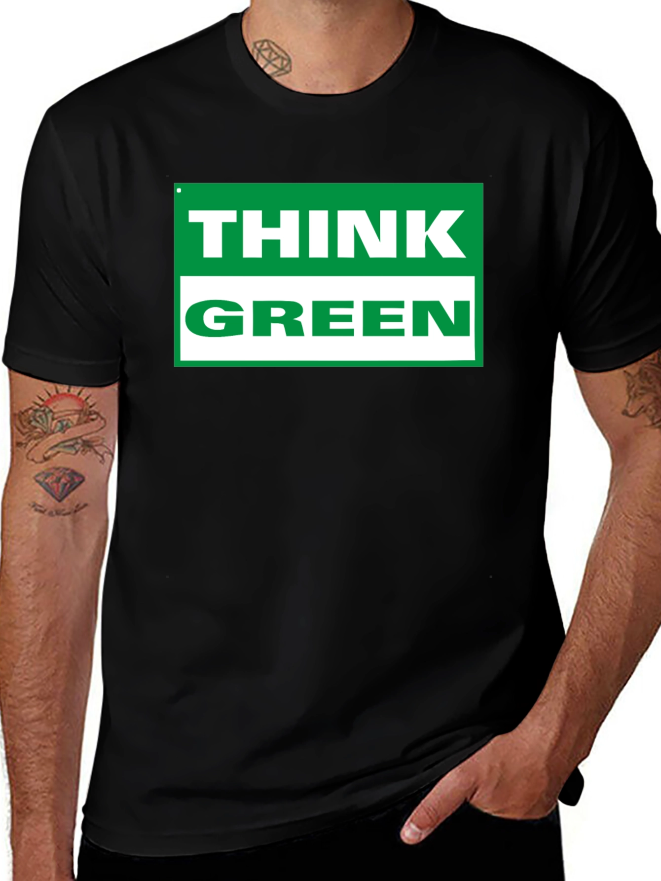 Variant 19 of Think Green T-Shirt - Eco Friendly Tee
