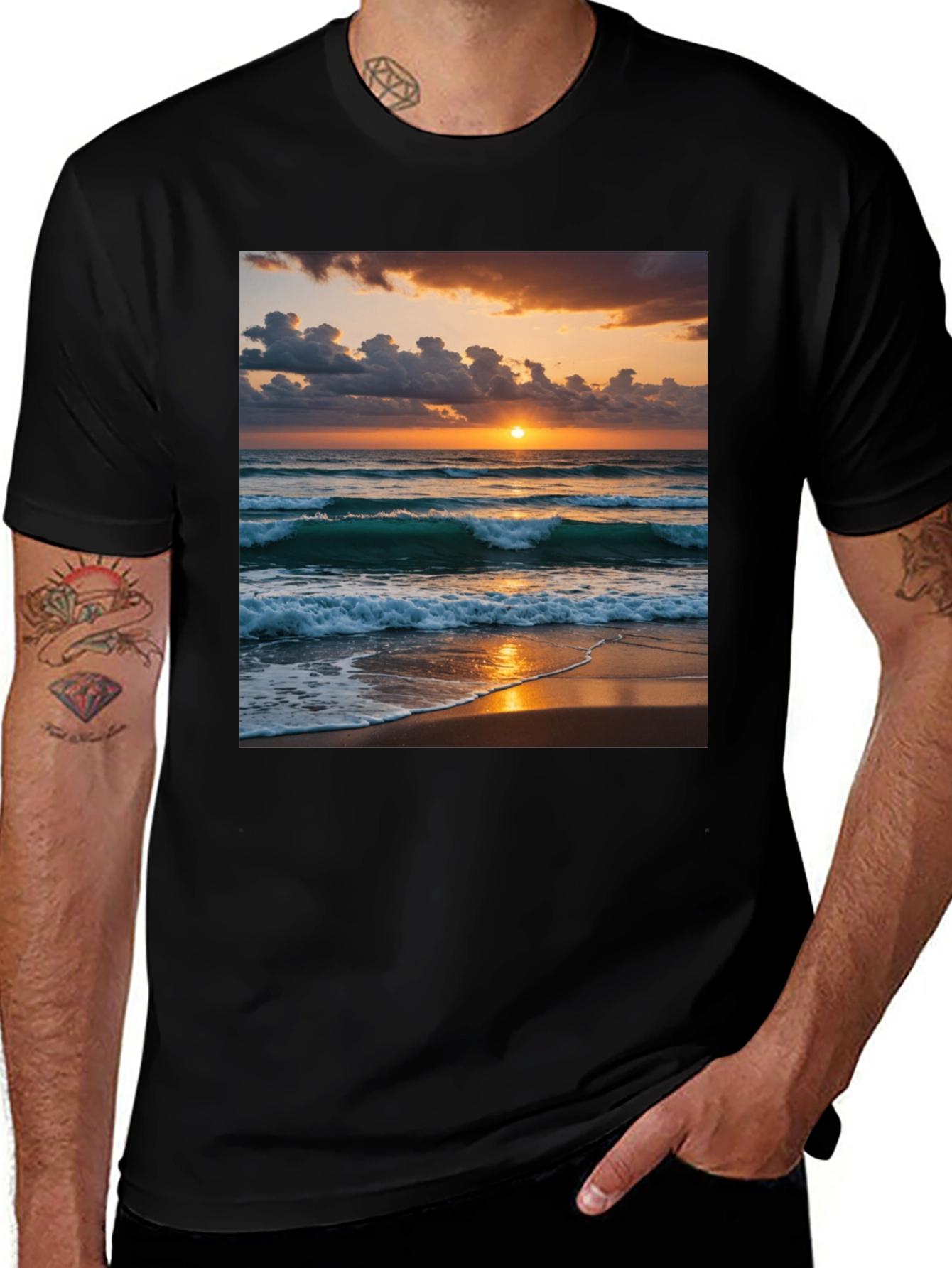 Variant 3 of Sunset Beach T-Shirt