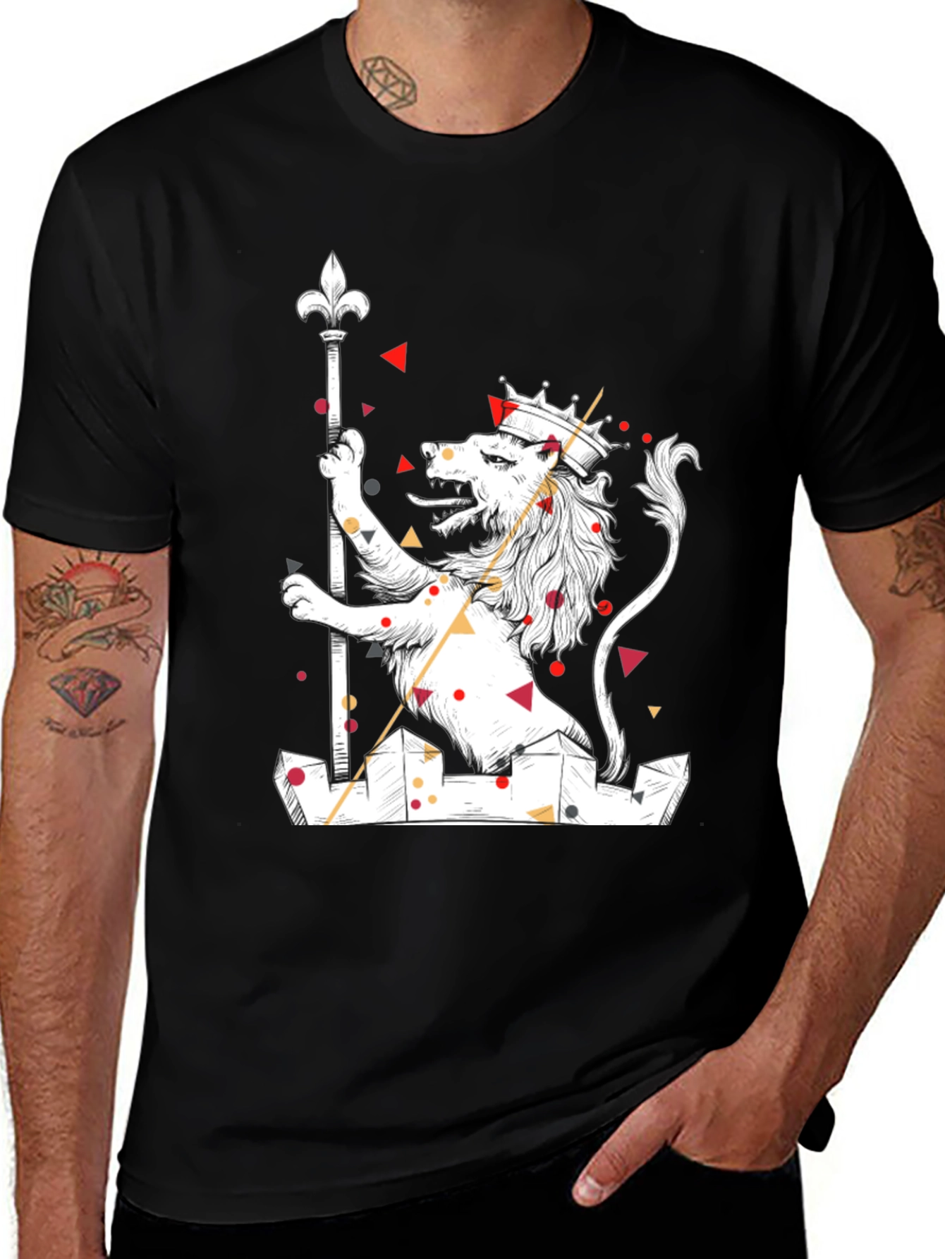 Variant 11 of Lion King Graphic Black T-Shirt - Modern Art