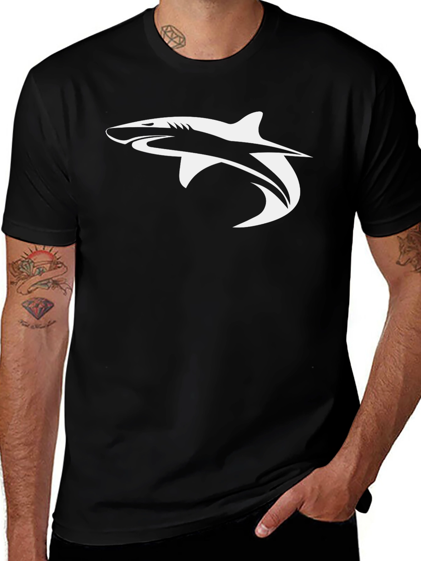 Variant 26 of Black Shark Graphic T-Shirt - Stylish & Unique Design