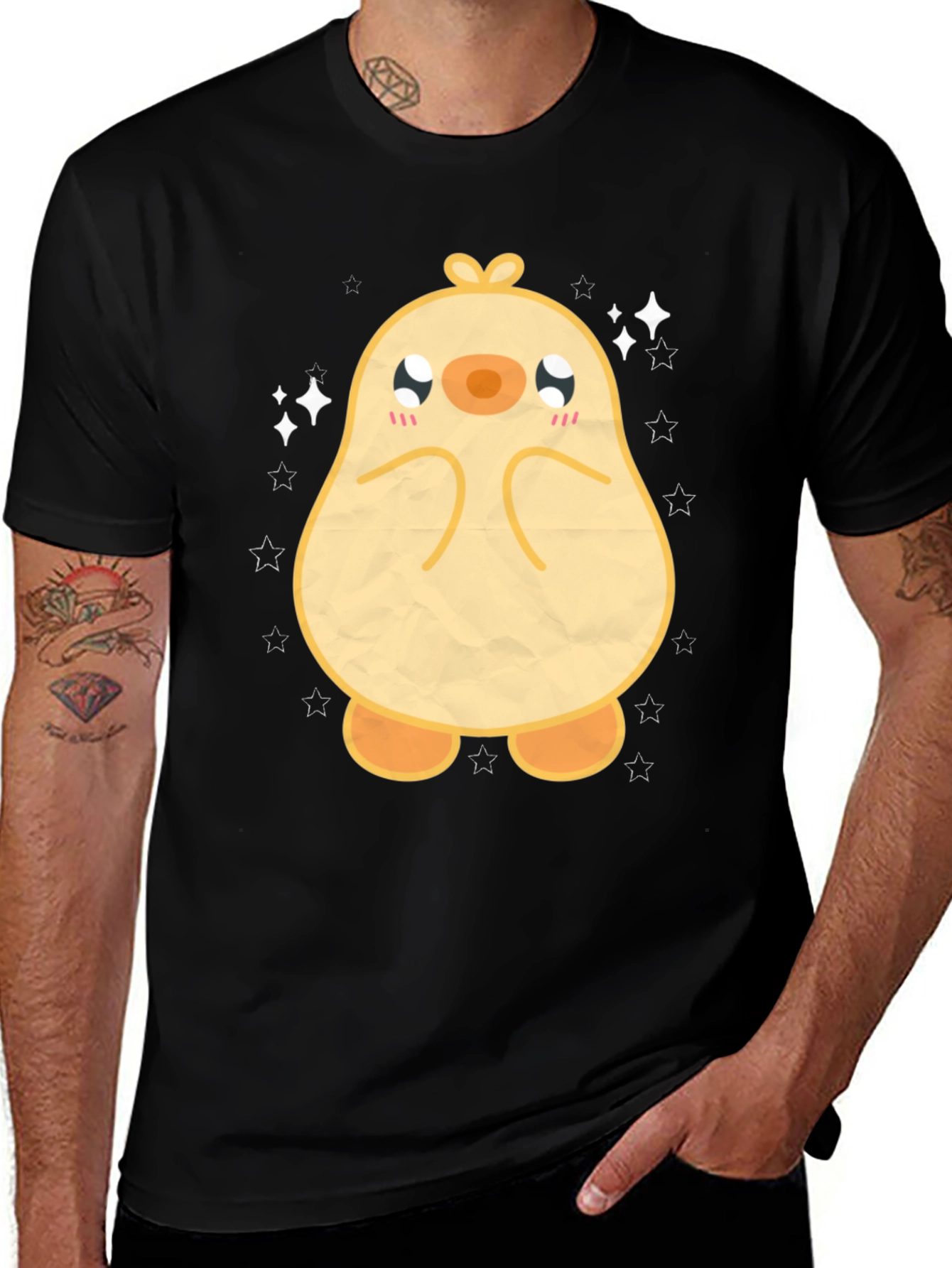 Variant 9 of Cute Chick Starry T-Shirt - Soft Cotton Blend
