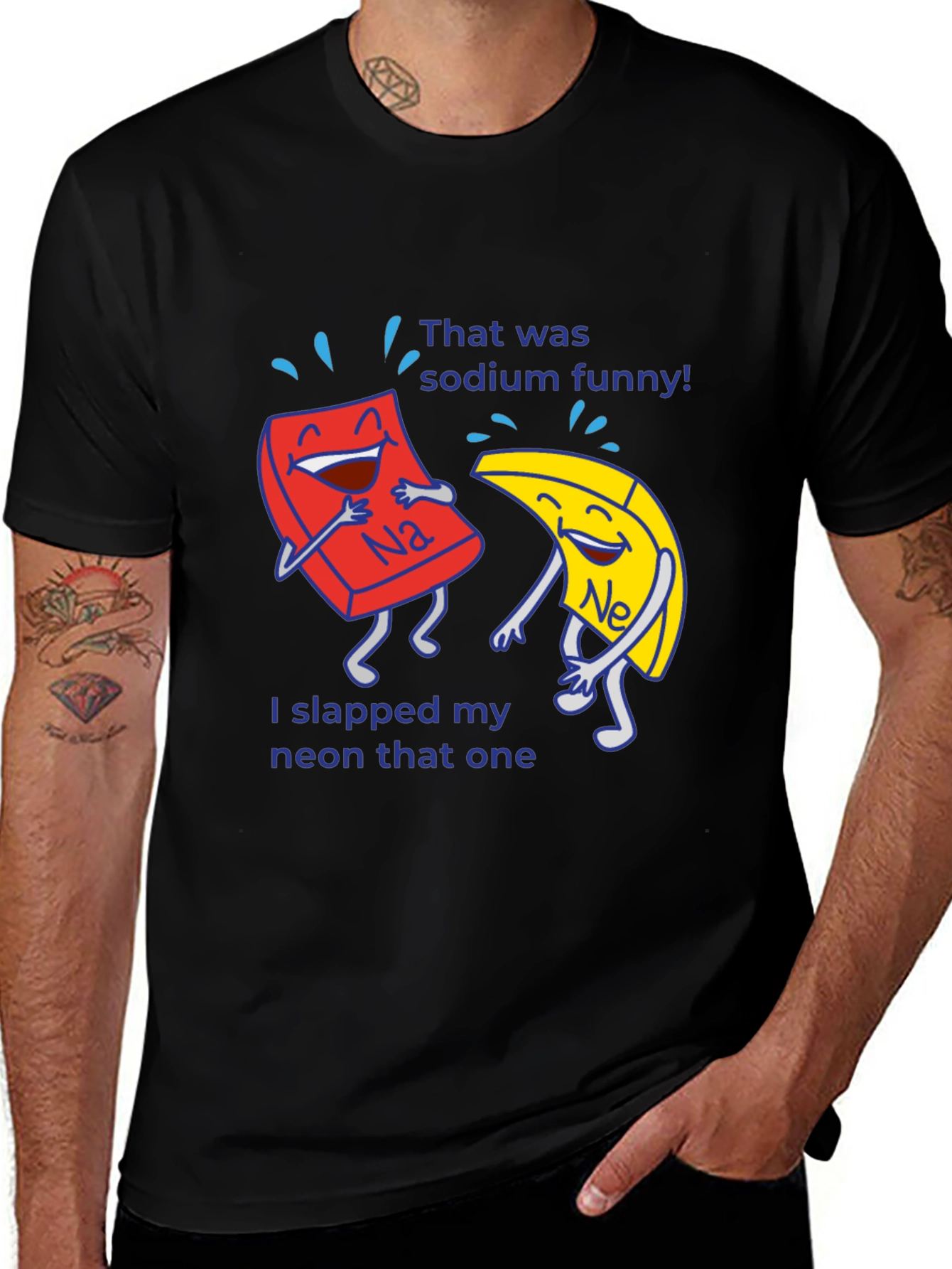 Variant 19 of Funny Chemistry Pun T-Shirt, Sodium Neon Elements, Science Tee