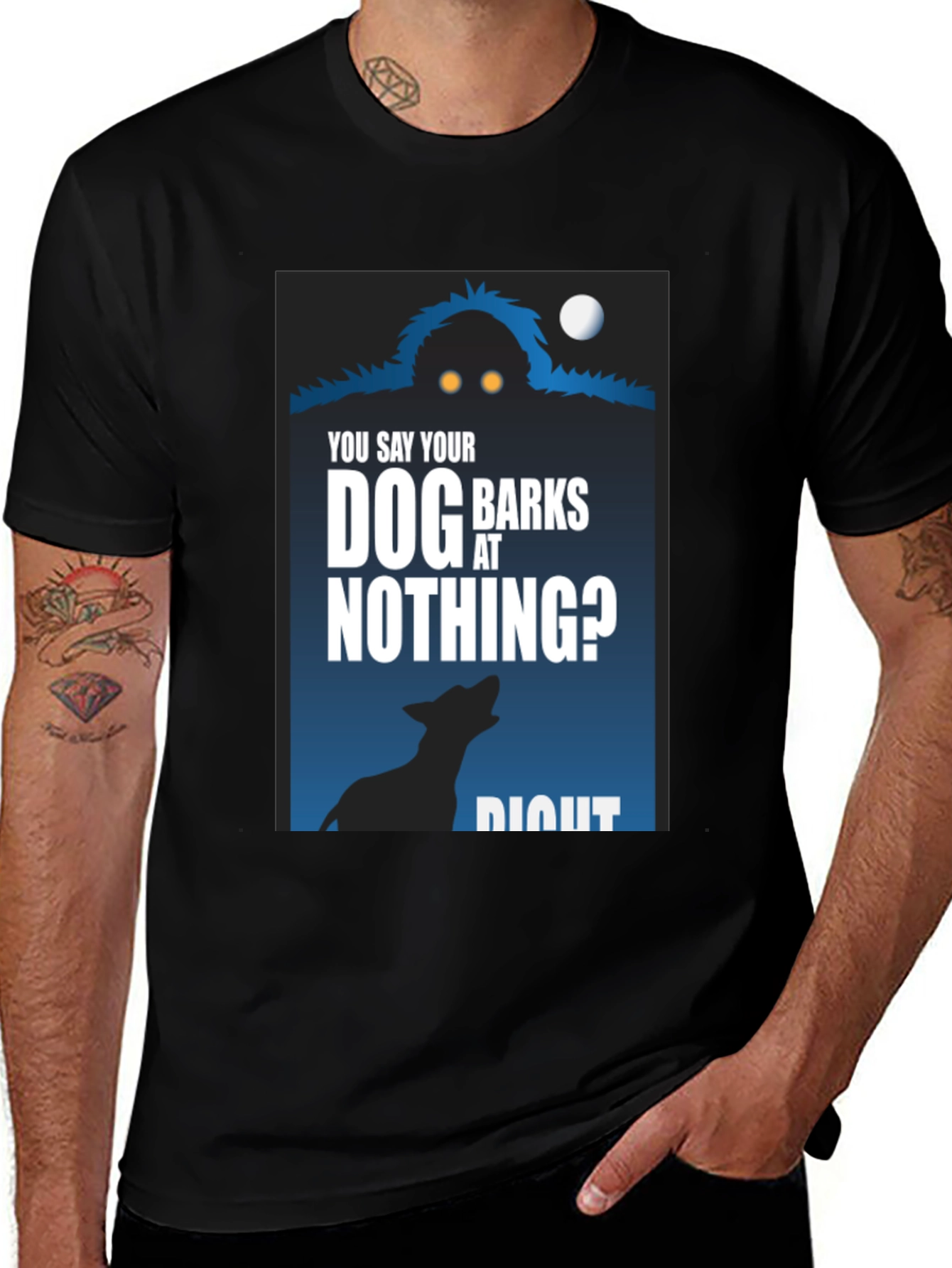 Variant 18 of Dog Barks at Nothing T-Shirt - Funny, Unique Design