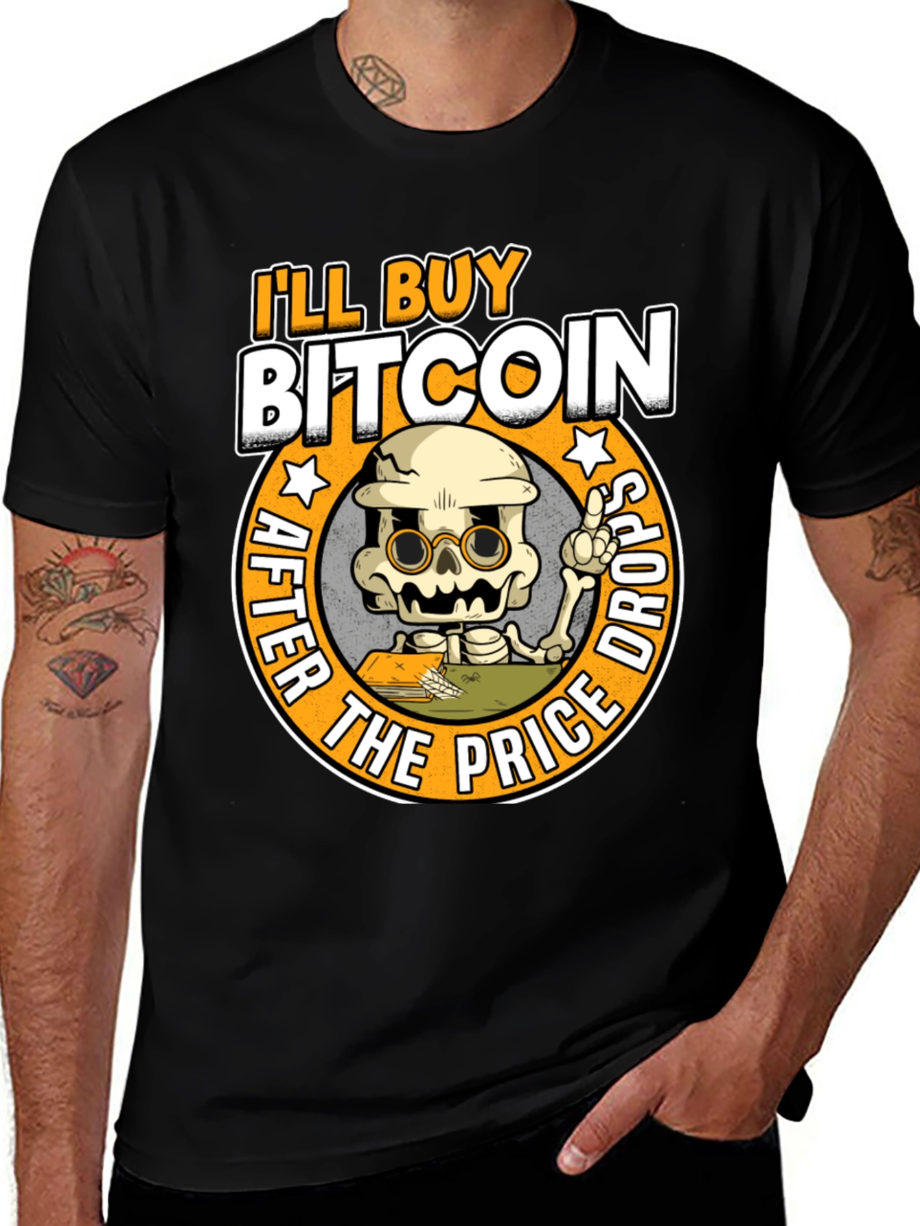 Variant 18 of Bitcoin Investor Humor Tee - Price Drop Waiting
