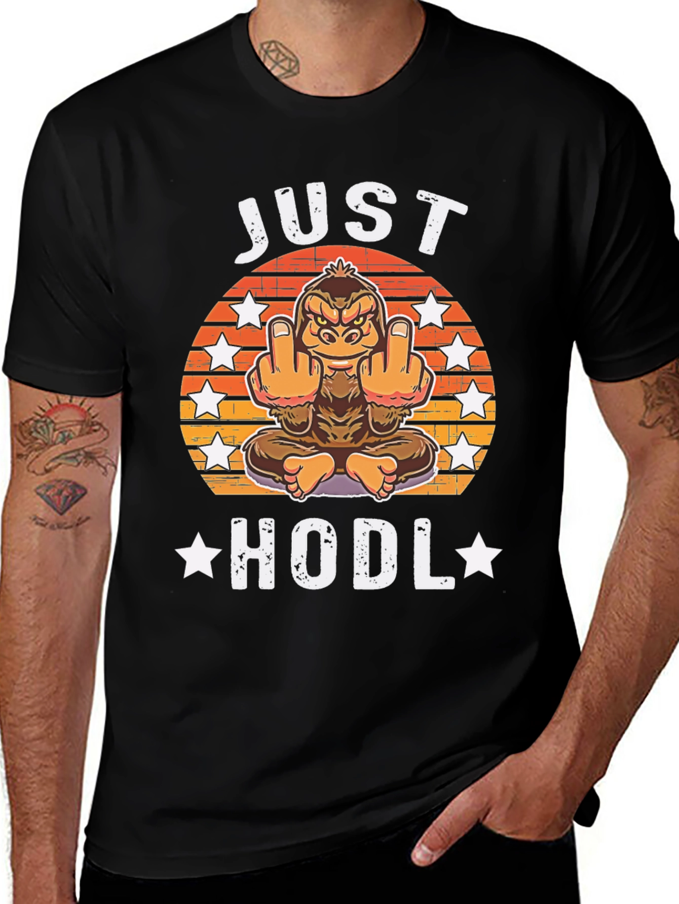 Variant 29 of Just HODL T-Shirt - Funny Crypto Ape Design