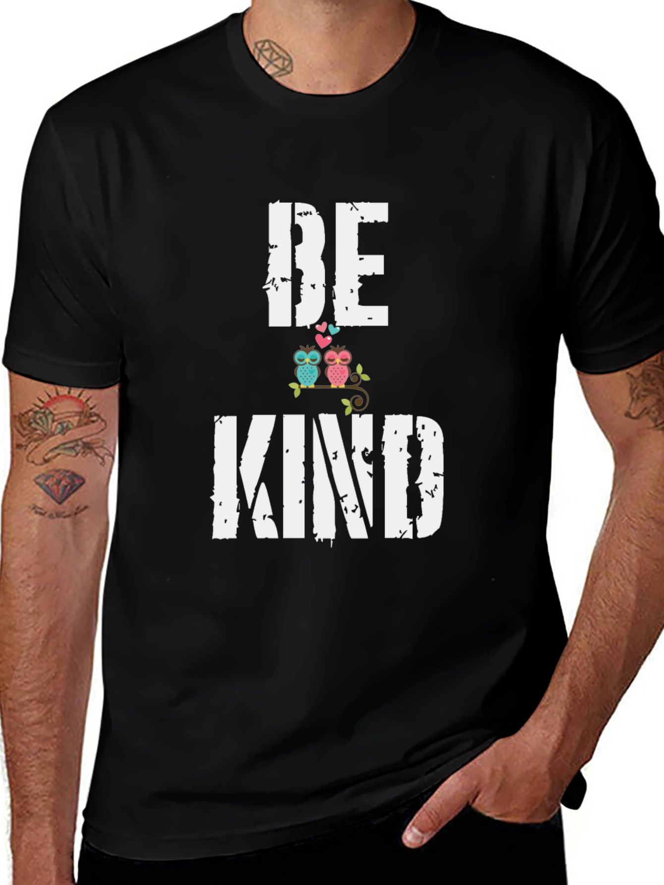 Variant 15 of Be Kind Owls Graphic Tee