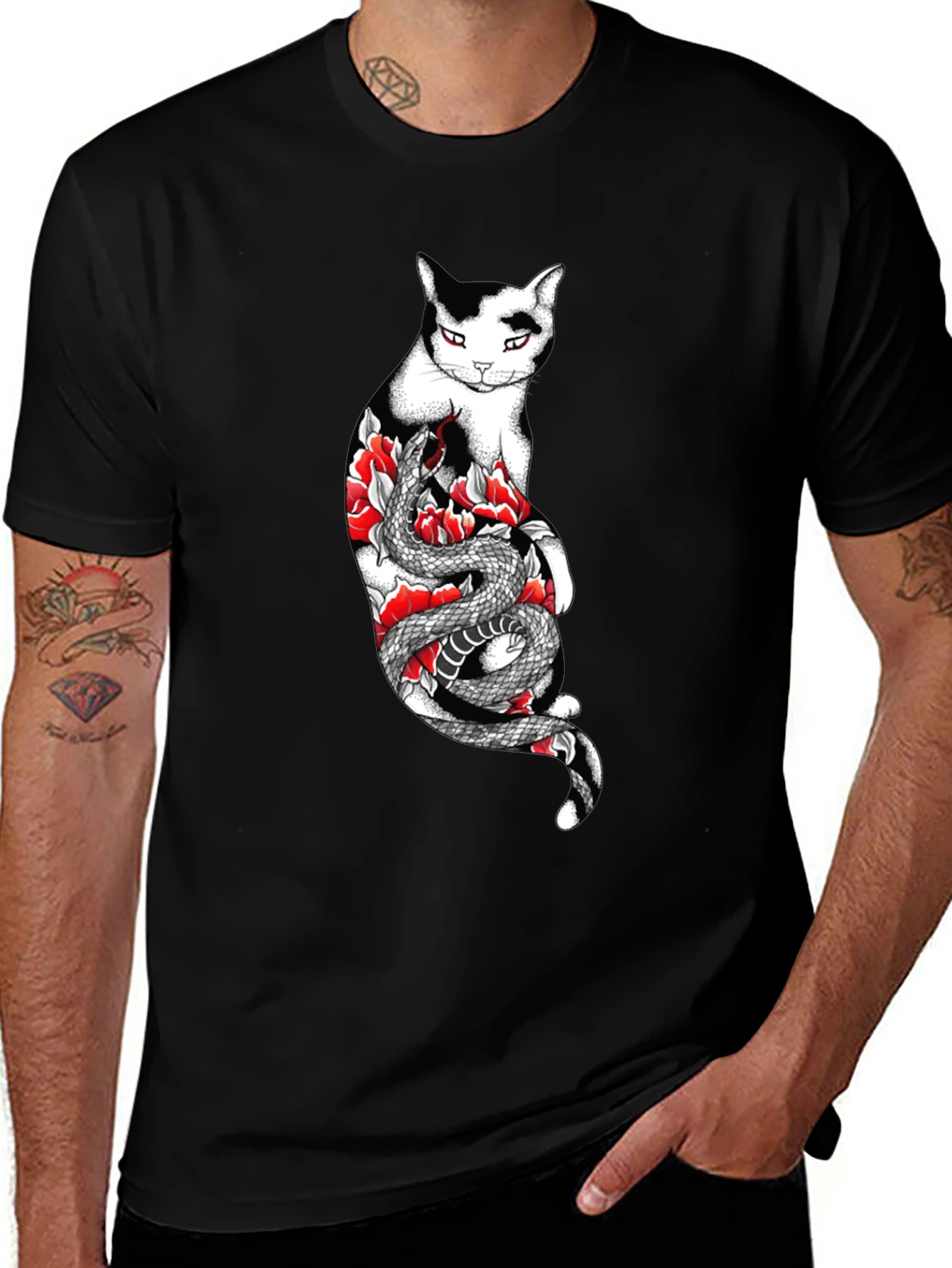 Variant 9 of Cat & Snake Graphic Tee