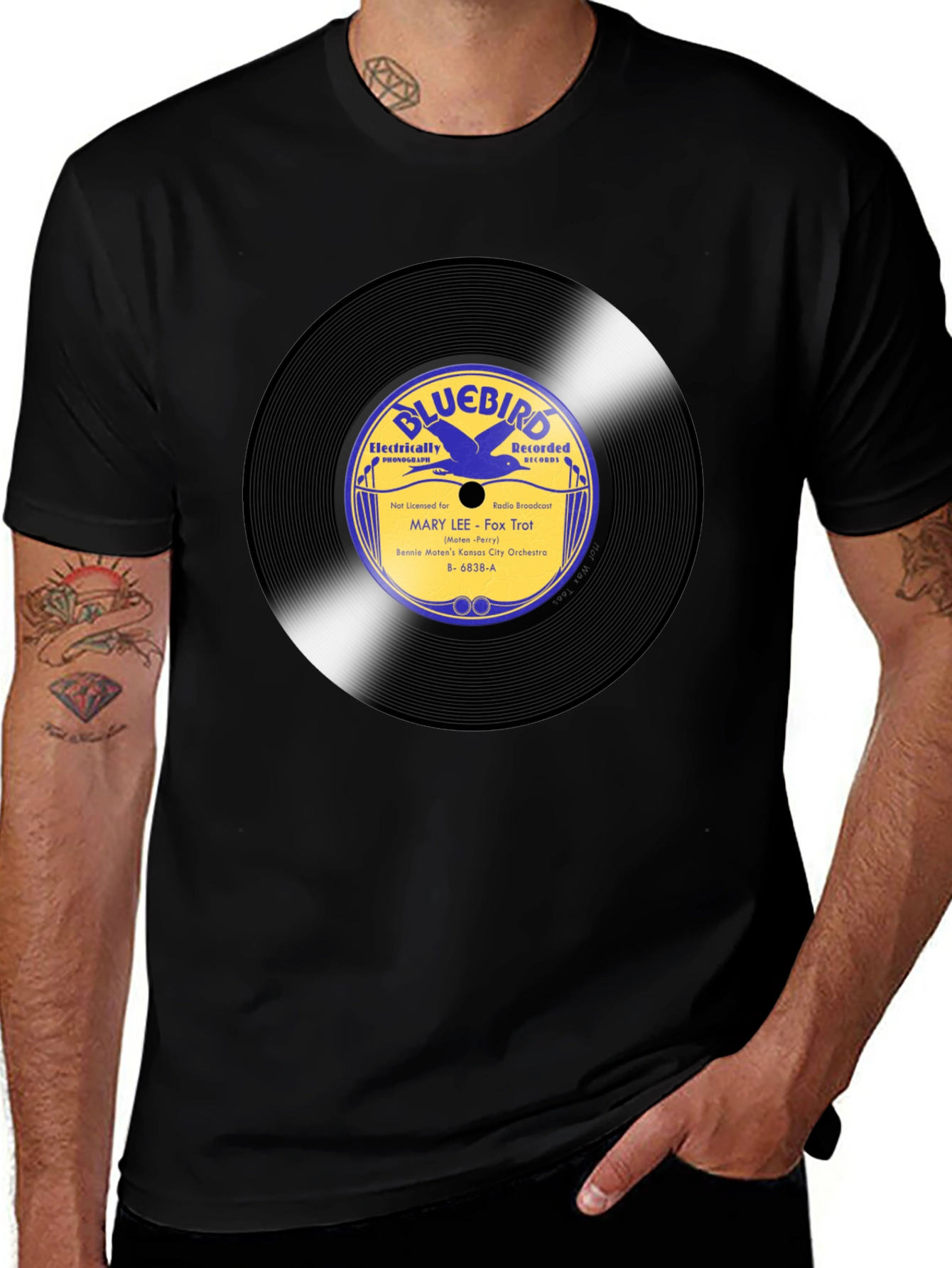 Variant 2 of Vintage Record T-Shirt - Retro Music Tee