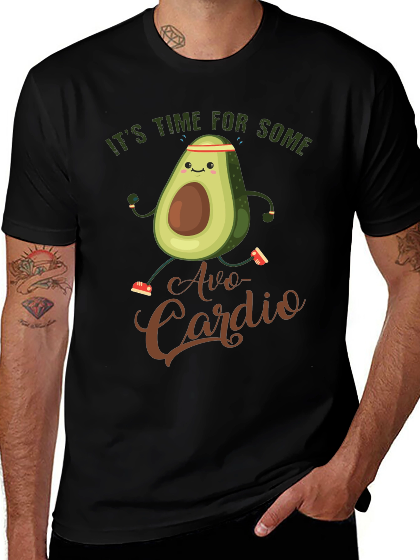 Avo-Cardio Funny Avocado Workout T-Shirt
