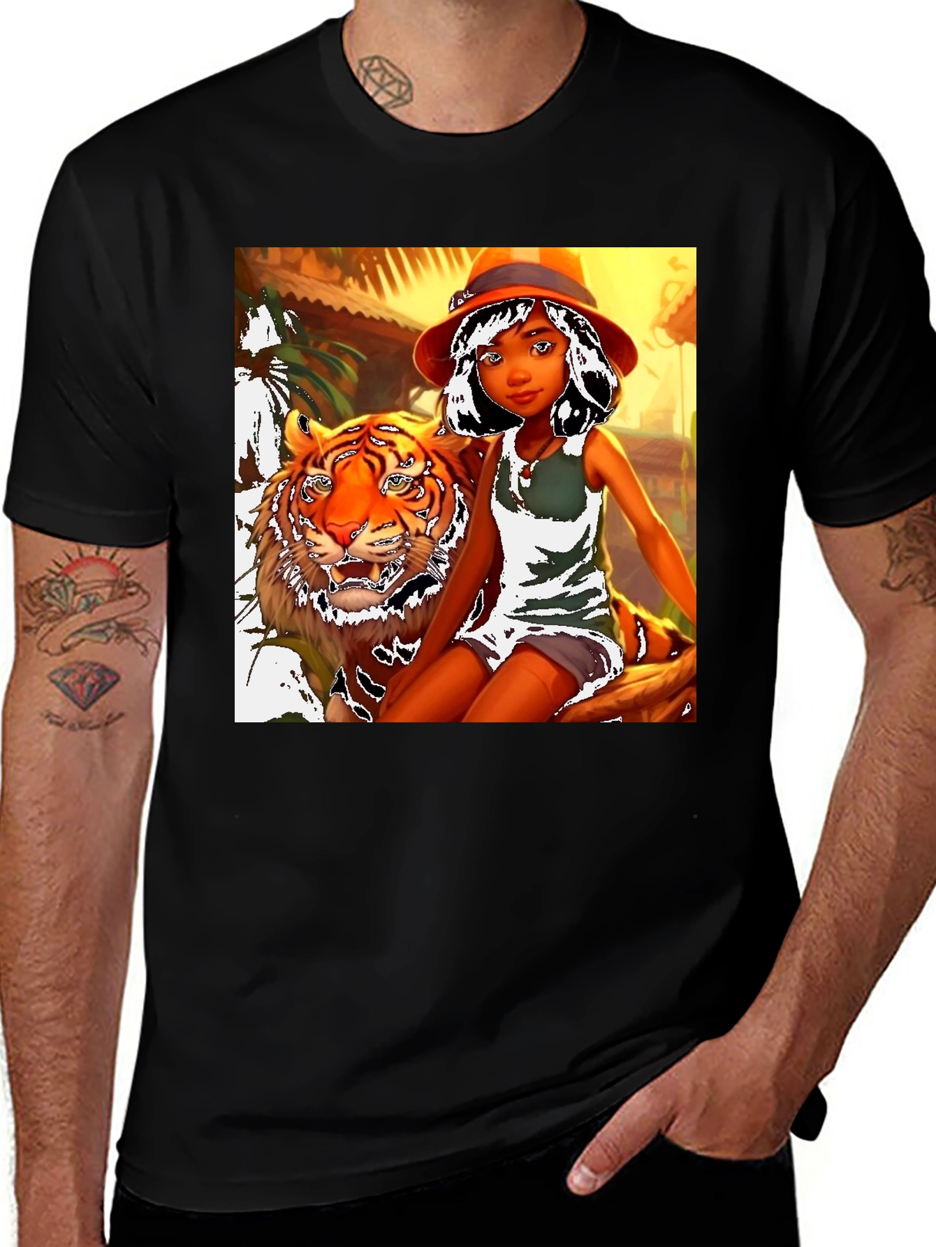 Variant 10 of Jungle Girl & Tiger Graphic Tee
