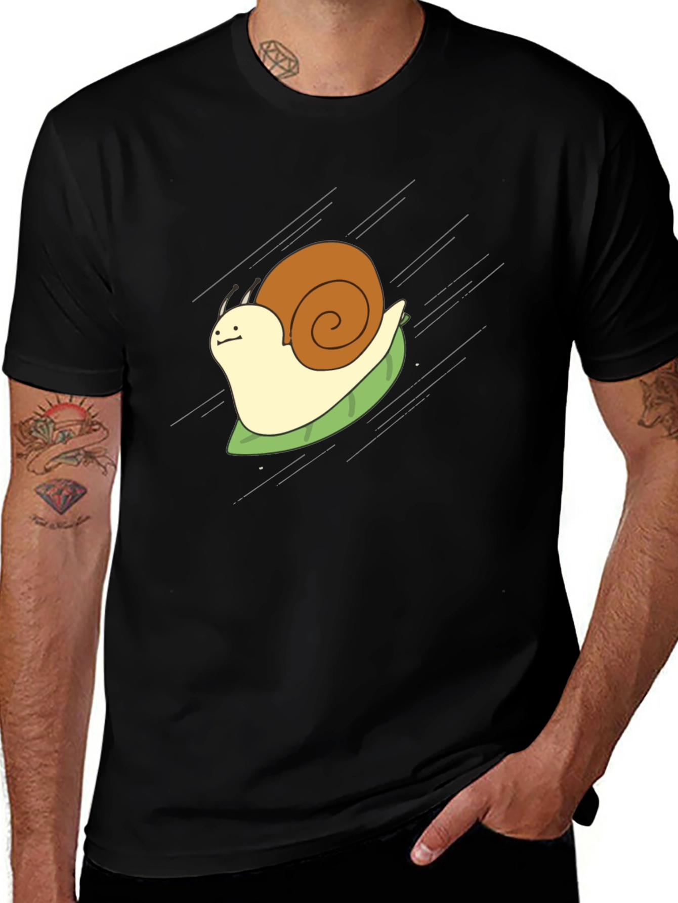 Variant 3 of Snail Rider Graphic Tee - Funny Cartoon Shirt