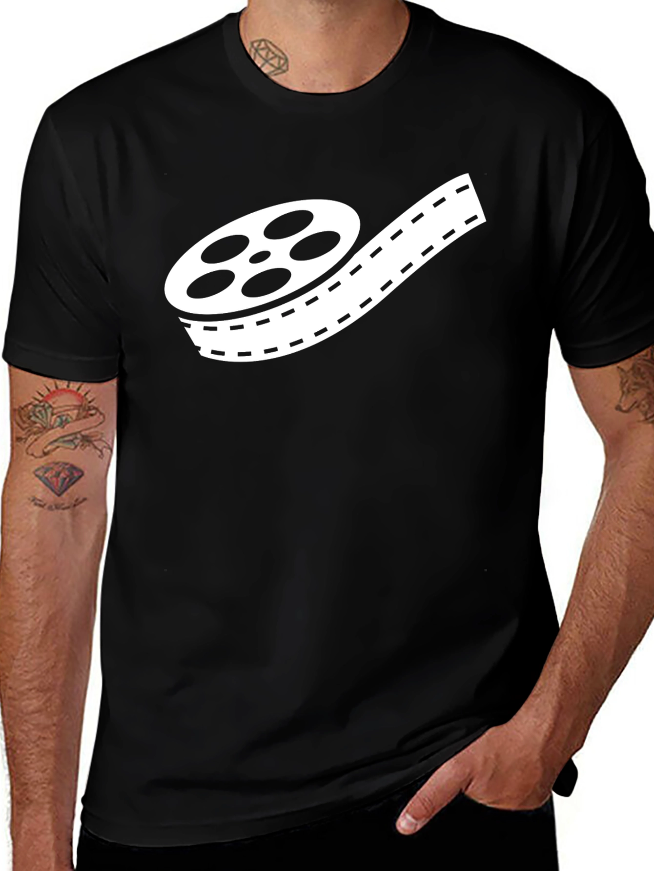 Movie Reel Graphic Tee - Classic Film Fan T-Shirt