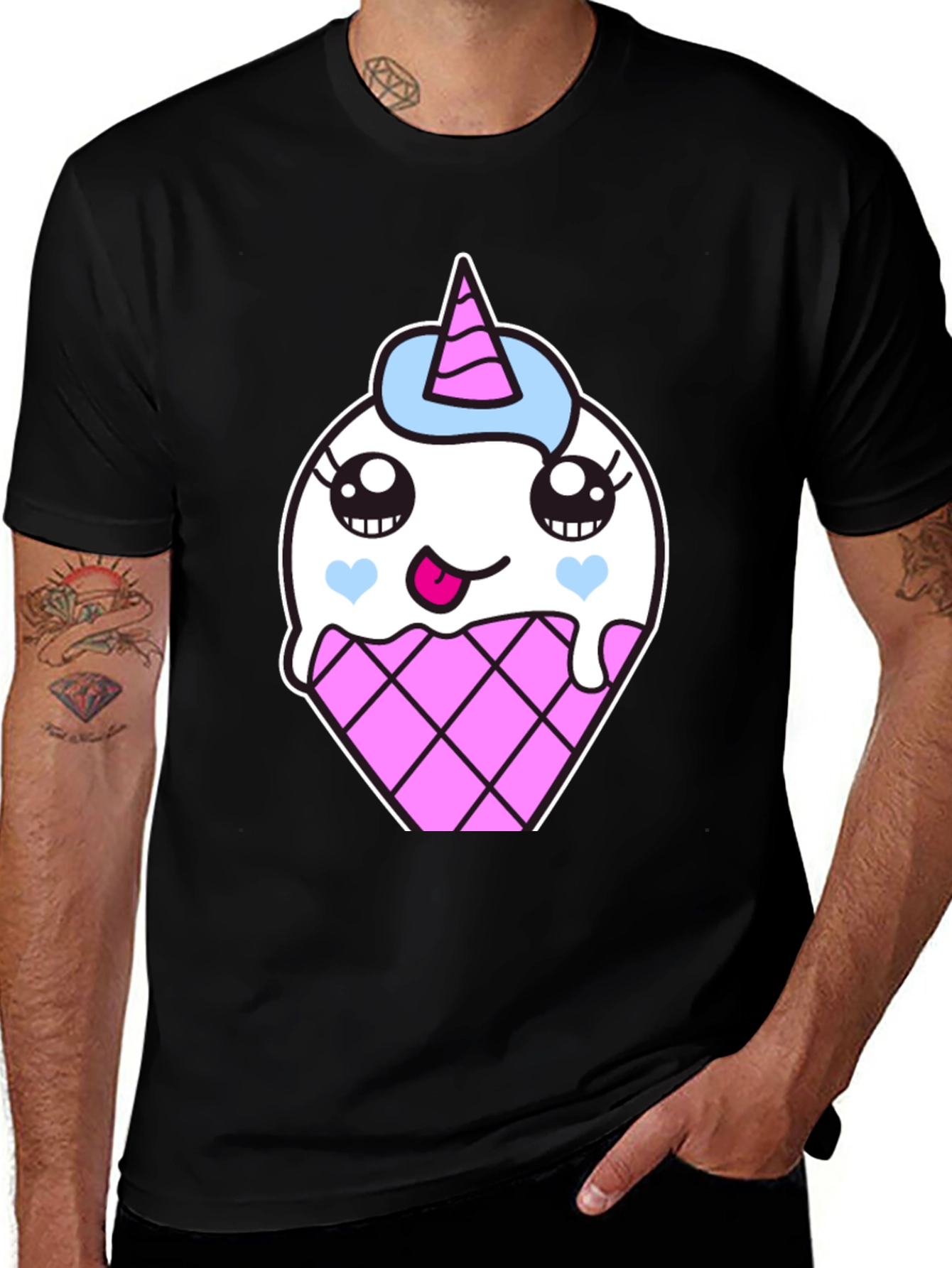 Variant 22 of Unicorn Ice Cream Cone Graphic T-Shirt