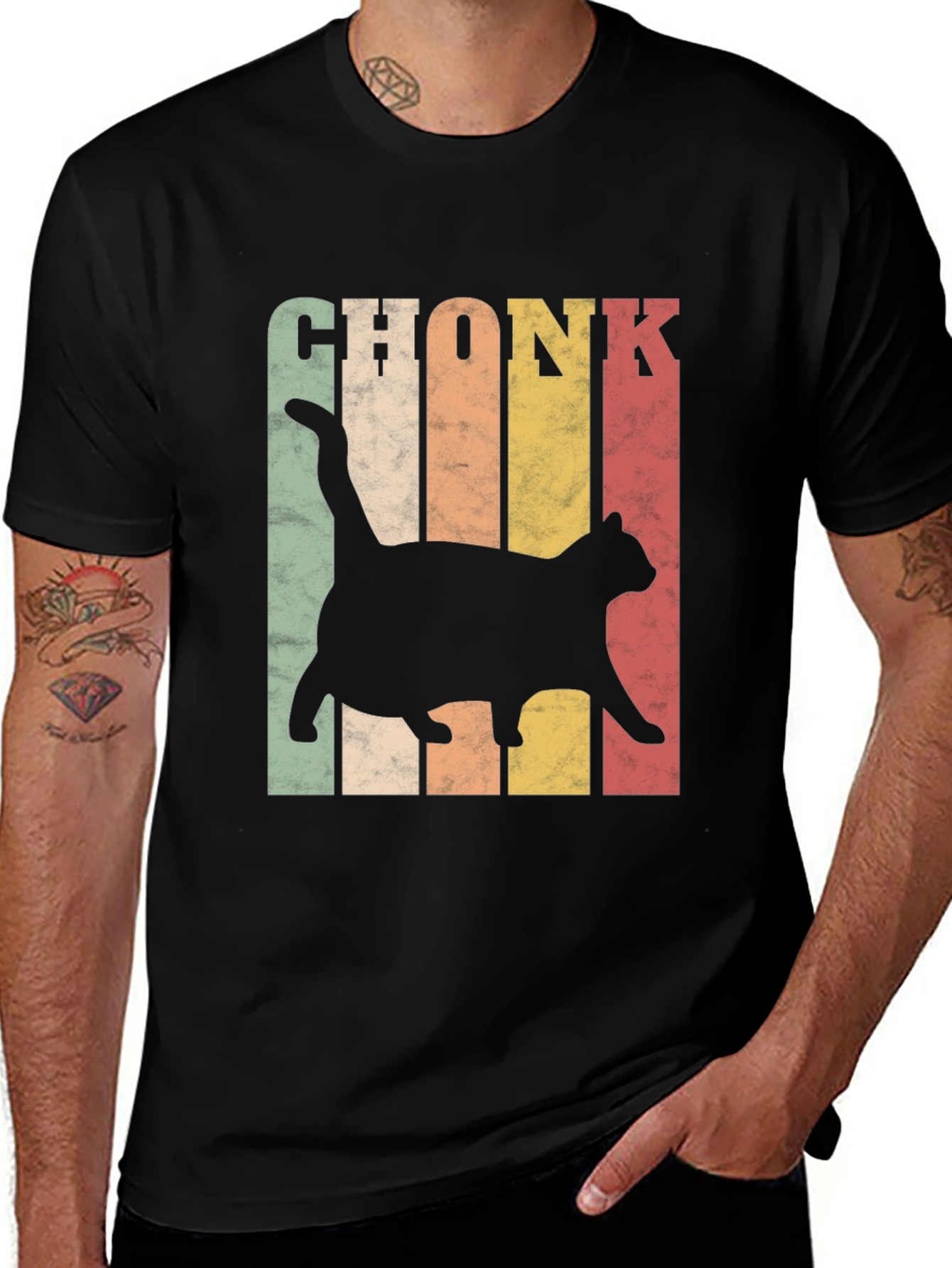 Variant 16 of Chonk Cat Retro Style T-Shirt