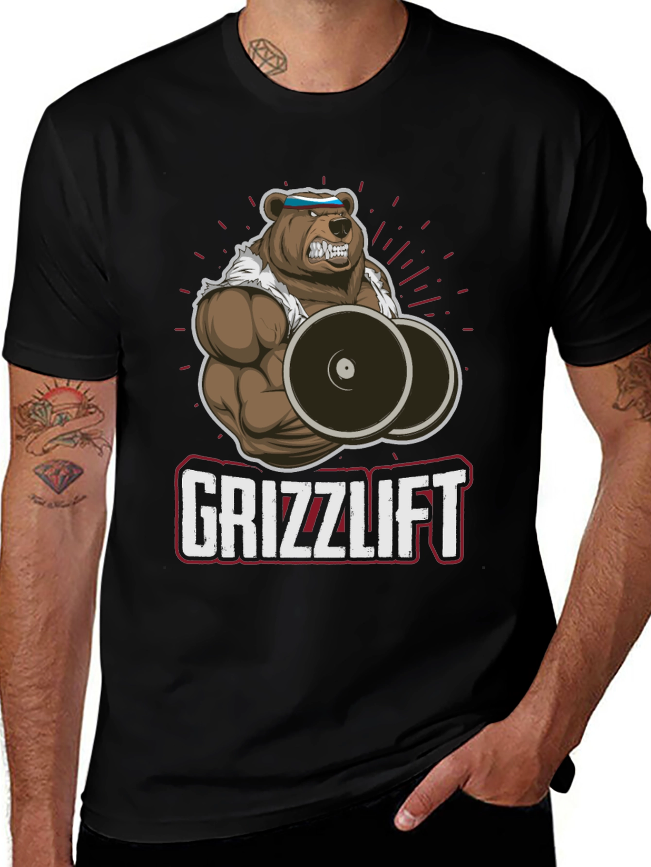 Variant 22 of Grizzlift Bear Gym T-Shirt