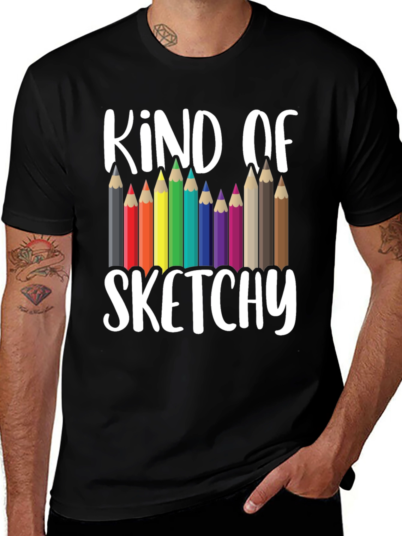 Variant 2 of Kind of Sketchy Graphic Tee - Art Teacher T-Shirt