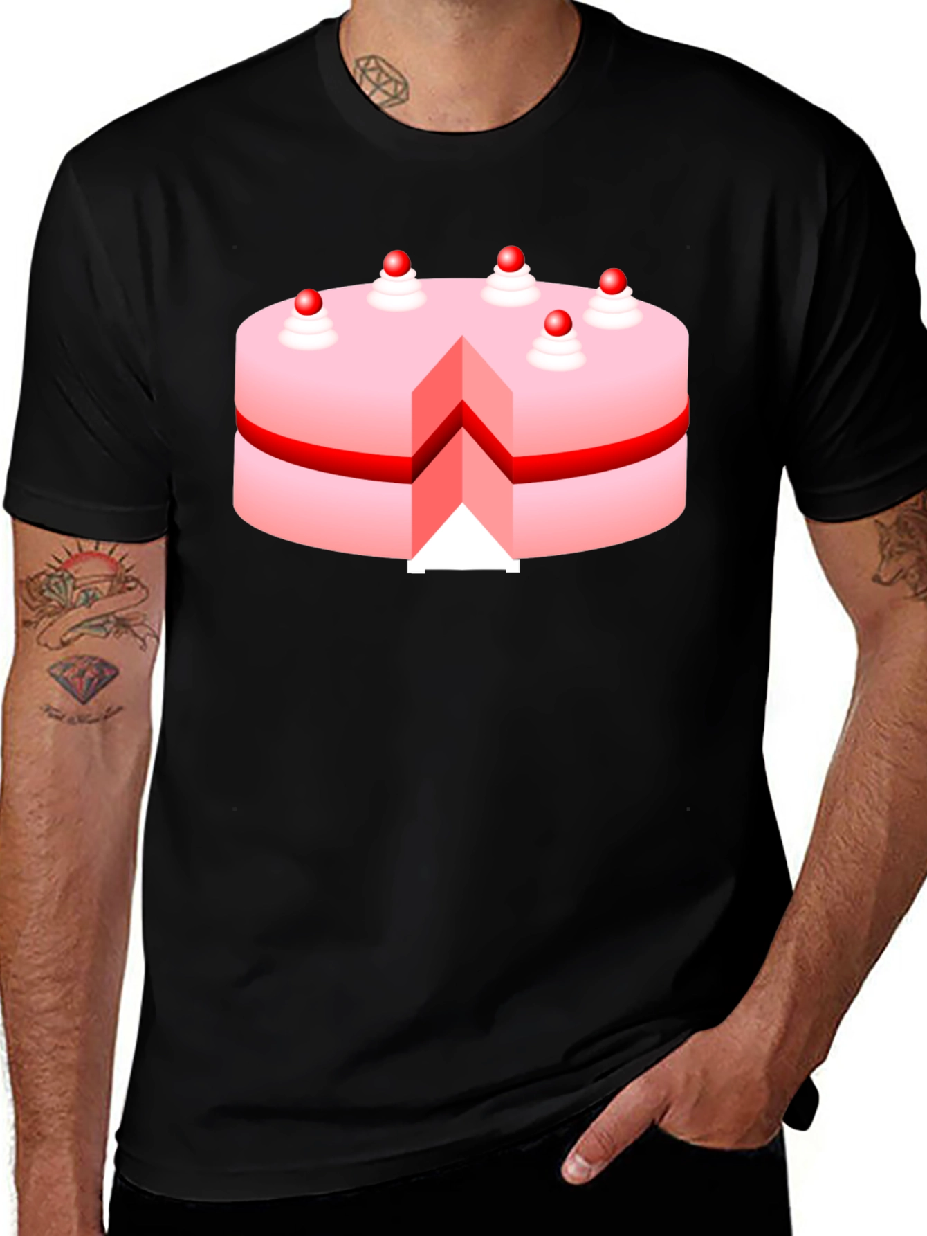 Variant 23 of Cake Graphic T-Shirt - Sweet Tooth Fashion