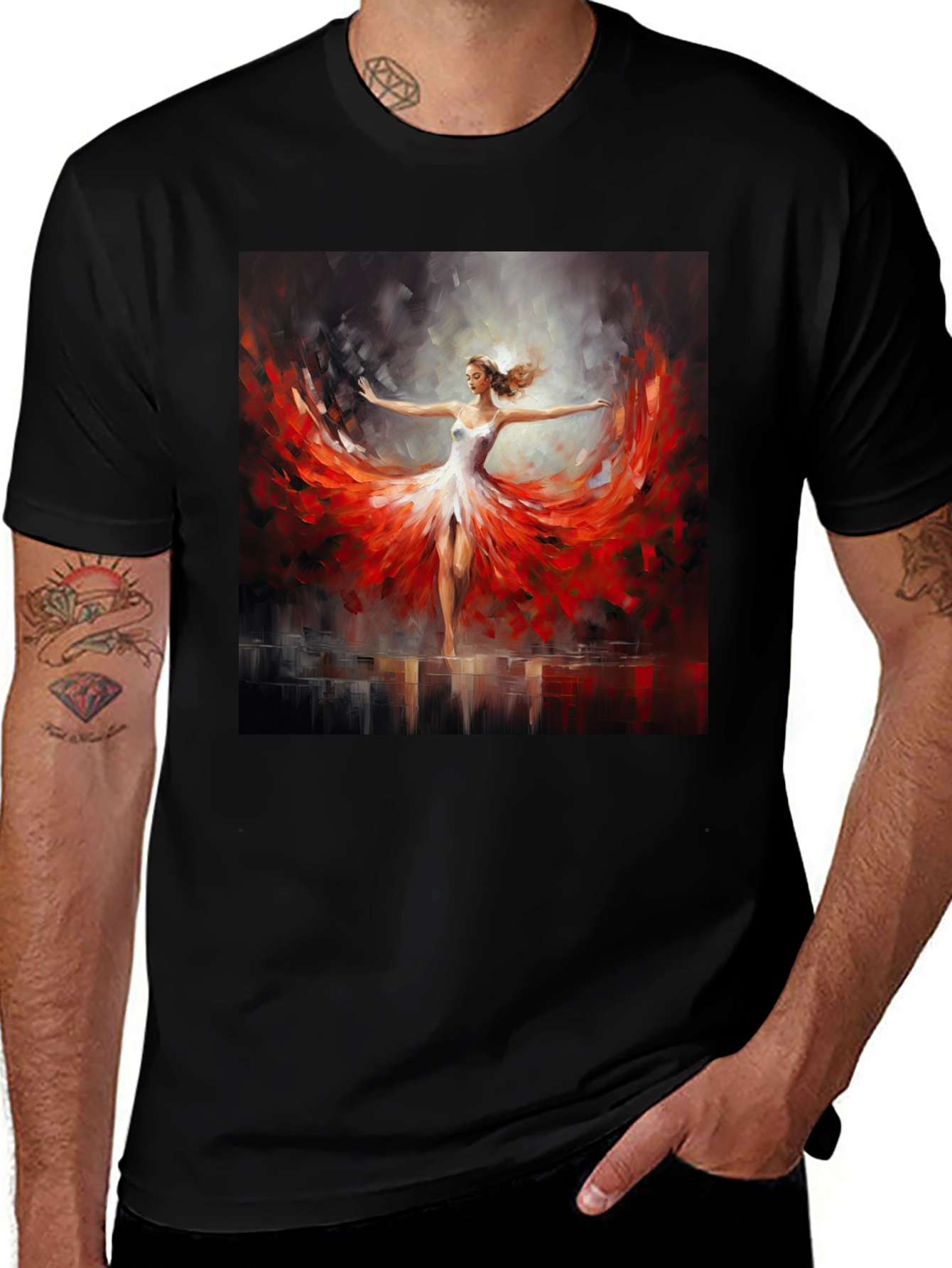 Variant 18 of Dancing Lady Graphic Tee - Stylish Art T-Shirt