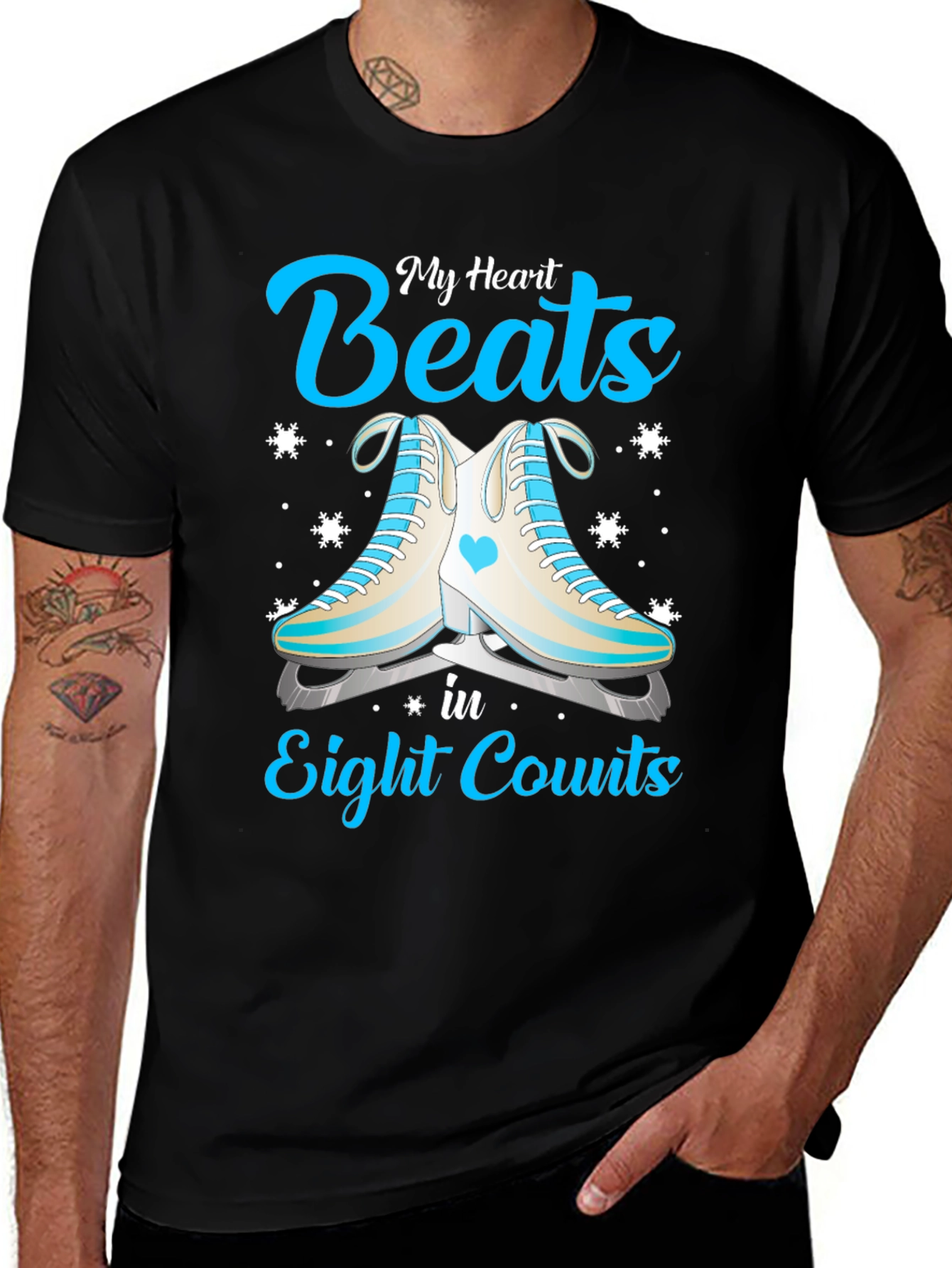 My Heart Beats in Eight Counts Ice Skating T-Shirt