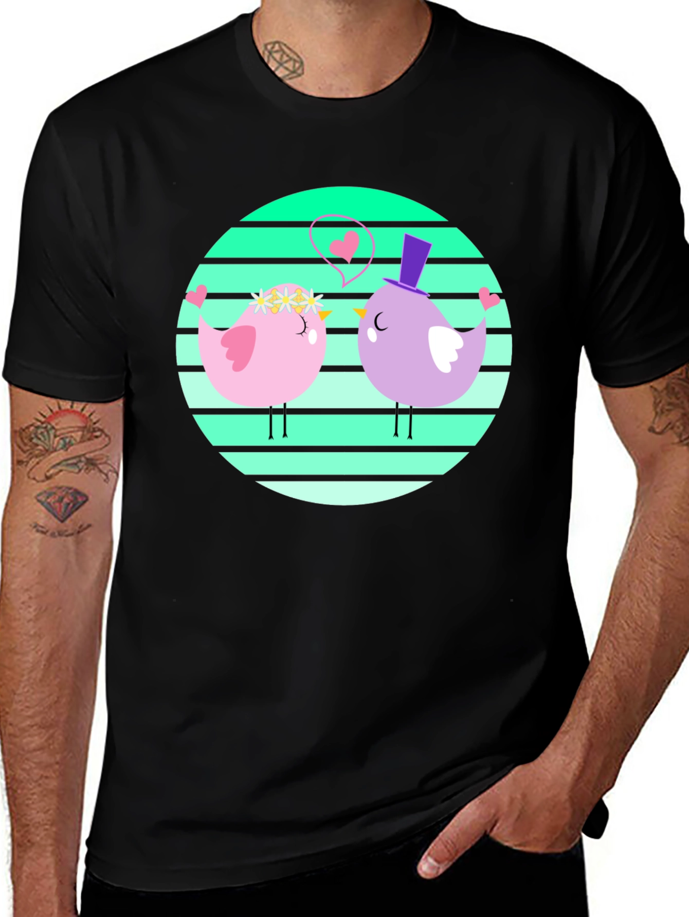 Variant 19 of Cute Bird Couple T-Shirt