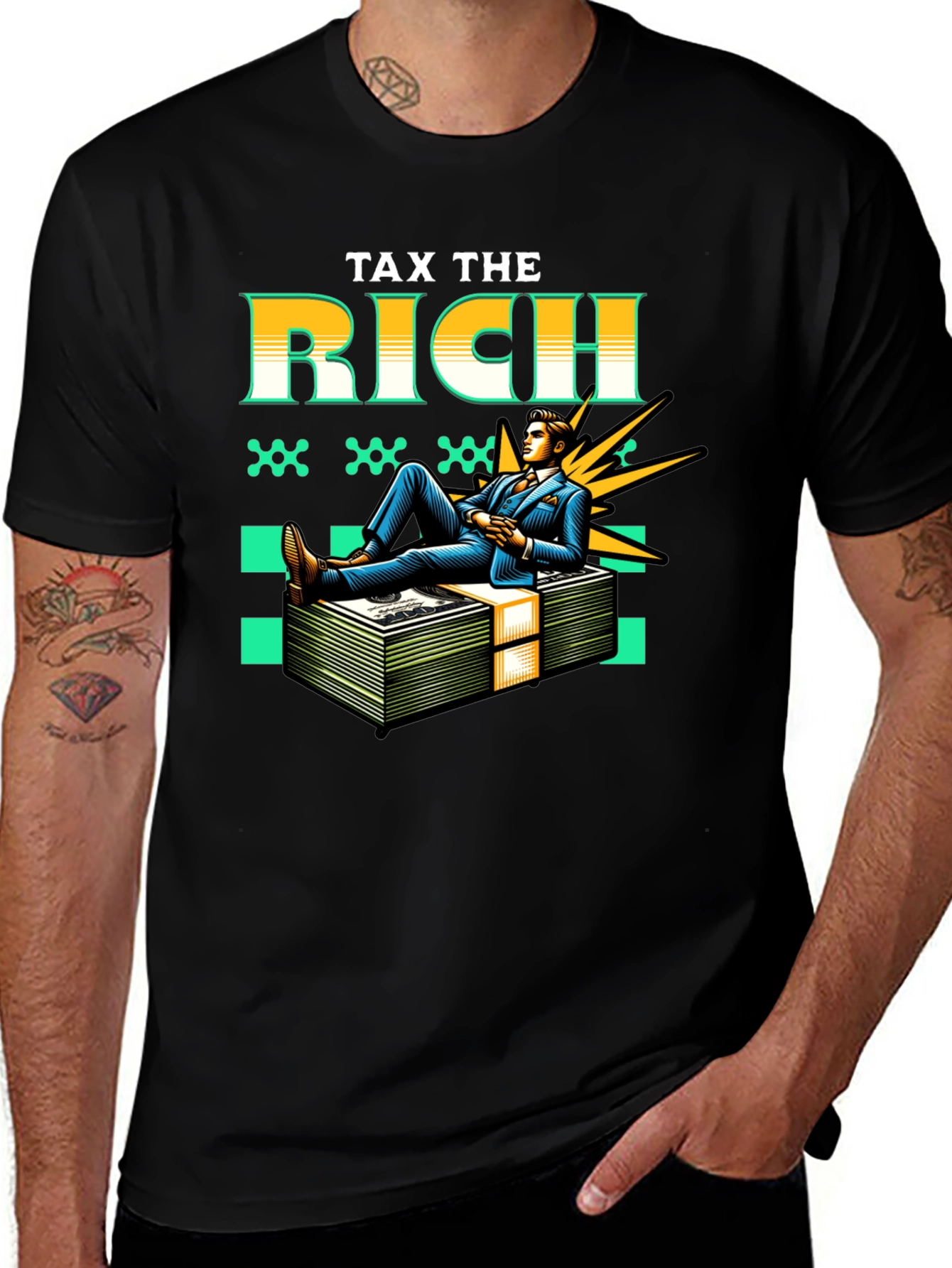 Variant 5 of Tax the Rich Graphic Tee - Statement T-Shirt