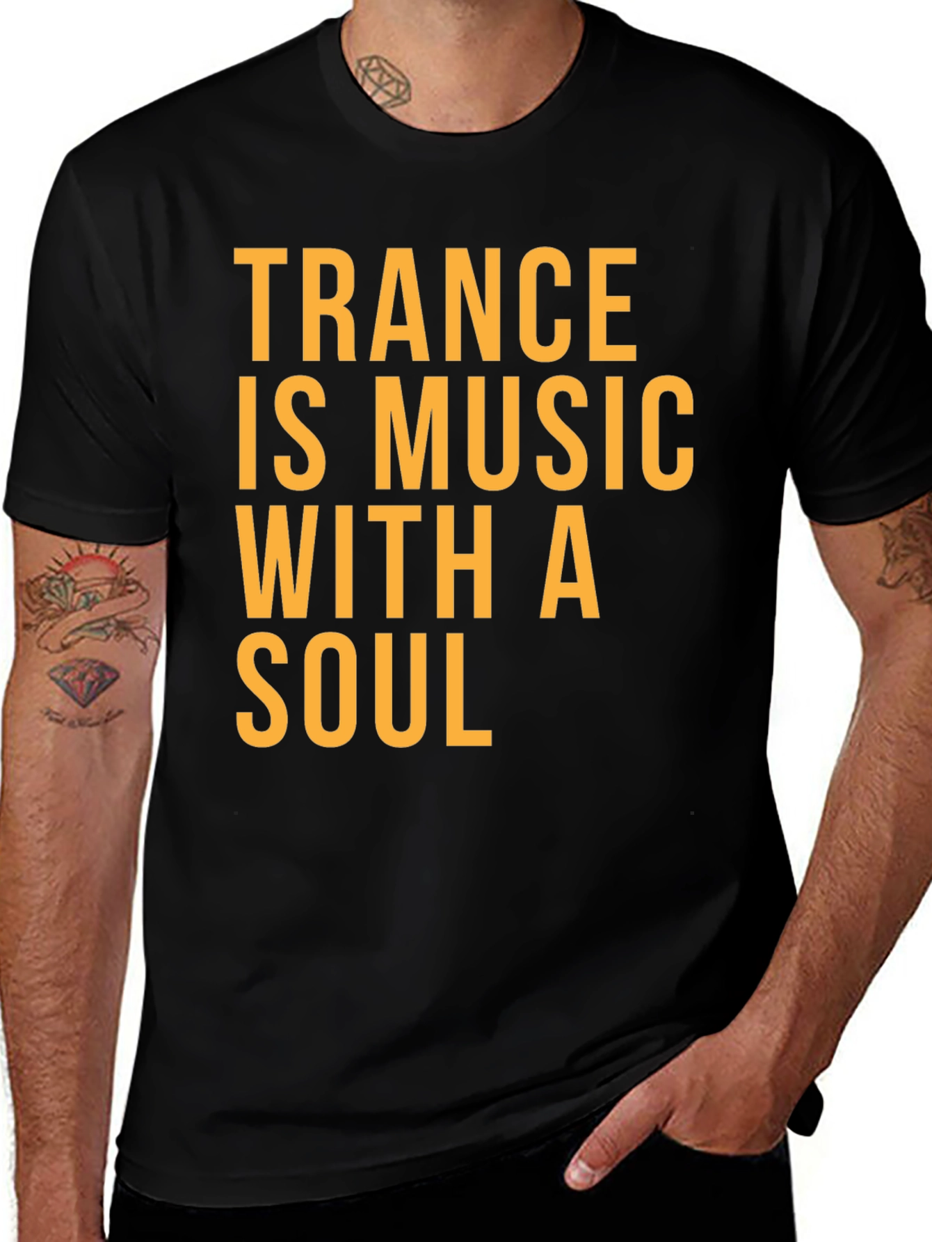 Trance is Music with a Soul Black T-Shirt