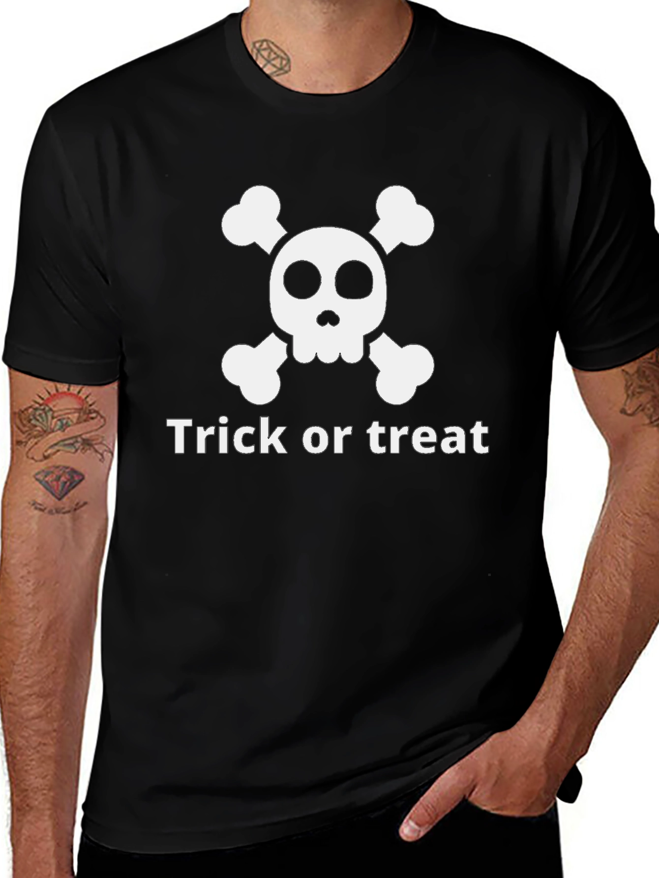 Halloween Skull & Crossbones Trick or Treat T-Shirt