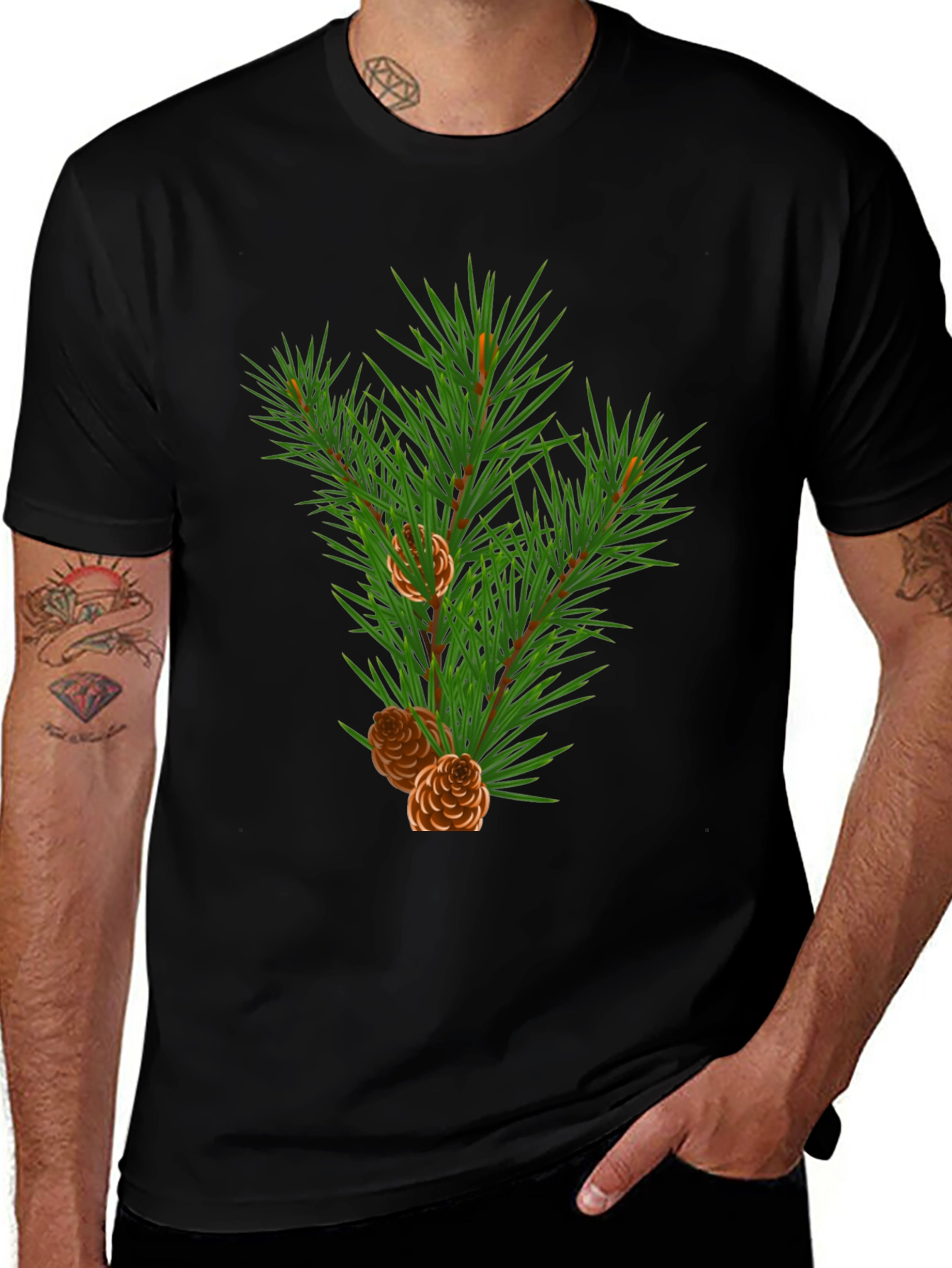 Variant 10 of Evergreen Branch Graphic Tee - Holiday Edition