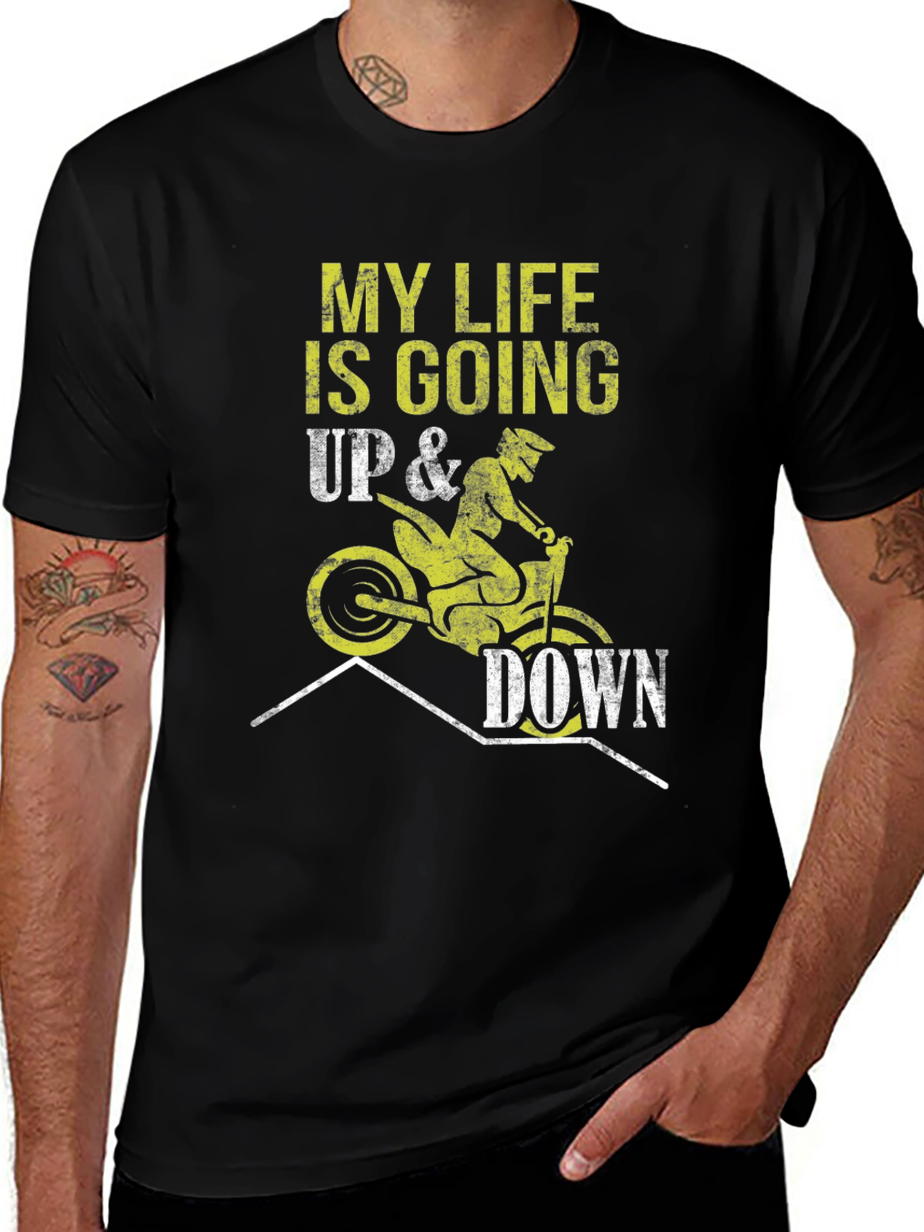 Variant 3 of My Life Up & Down T-Shirt - Mountain Bike Graphic Tee