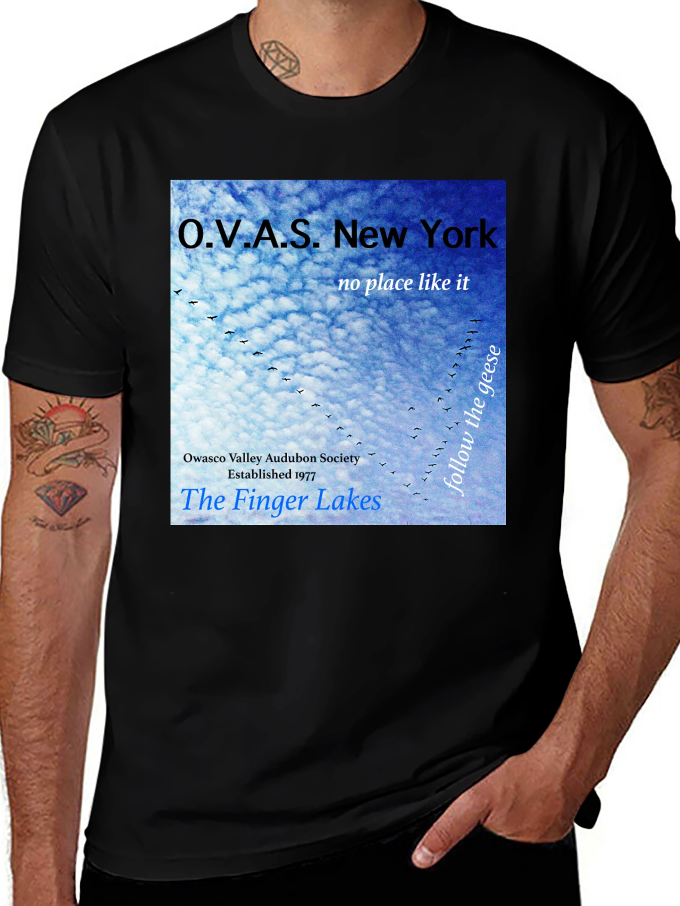 OVAS New York T-Shirt - Finger Lakes Audubon Society Tee