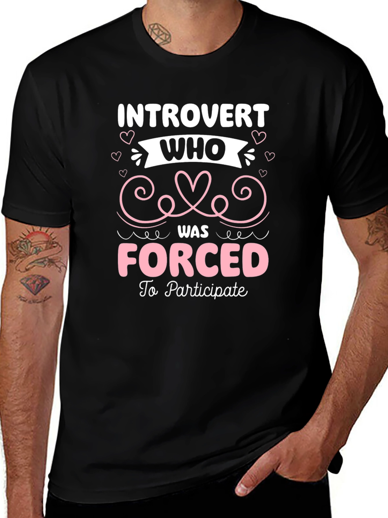 Variant 3 of Introvert Forced To Participate T-Shirt