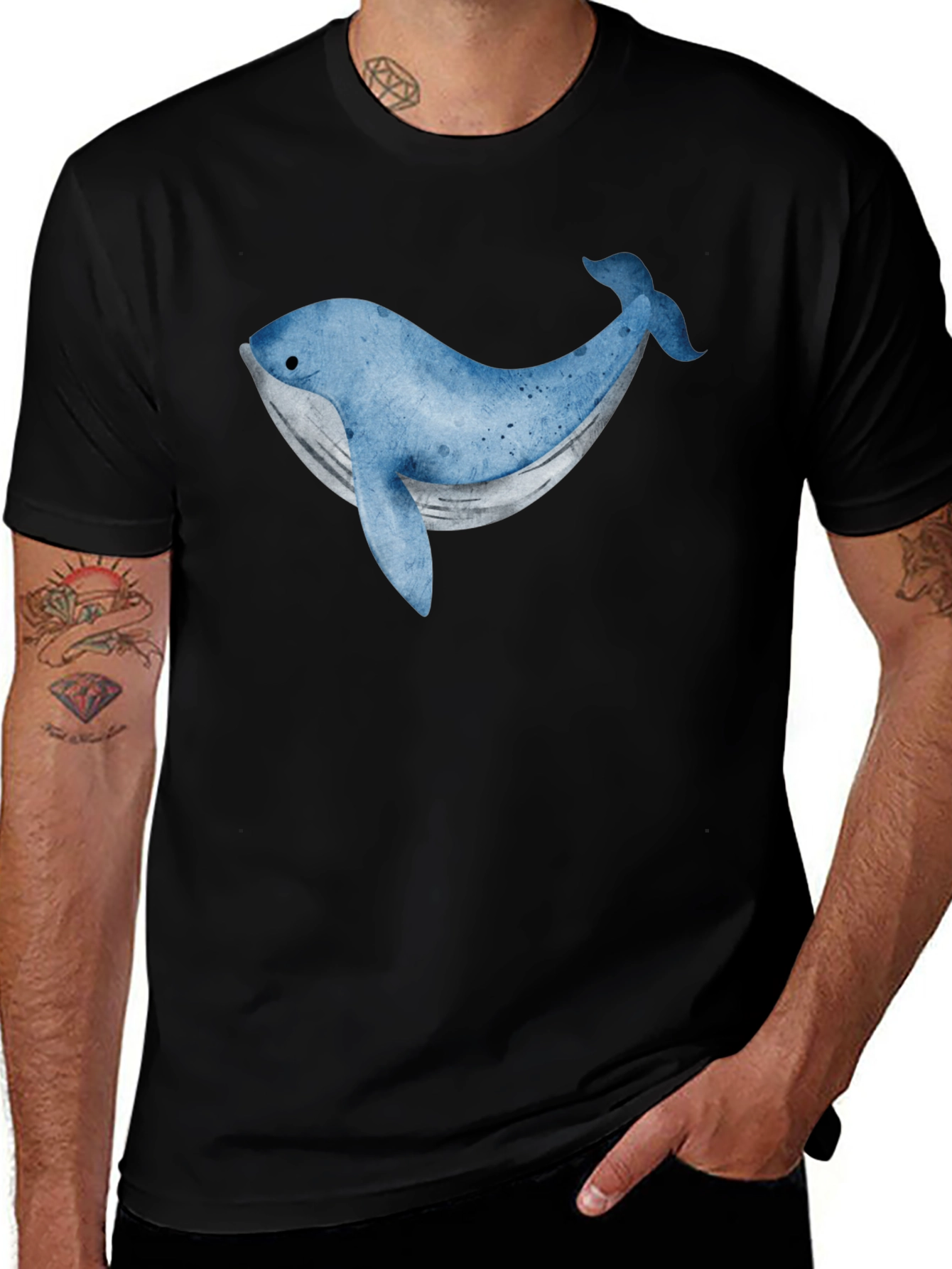 Variant 9 of Whale Graphic Tee - Stylish Comfort