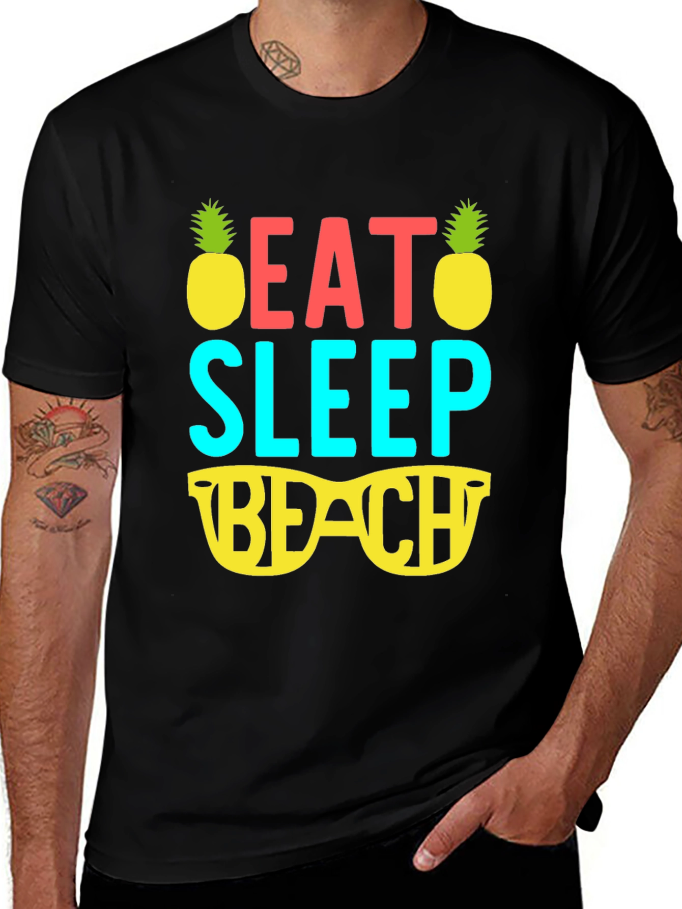 Variant 22 of Eat Sleep Beach T-Shirt - Summer Vacation Tee