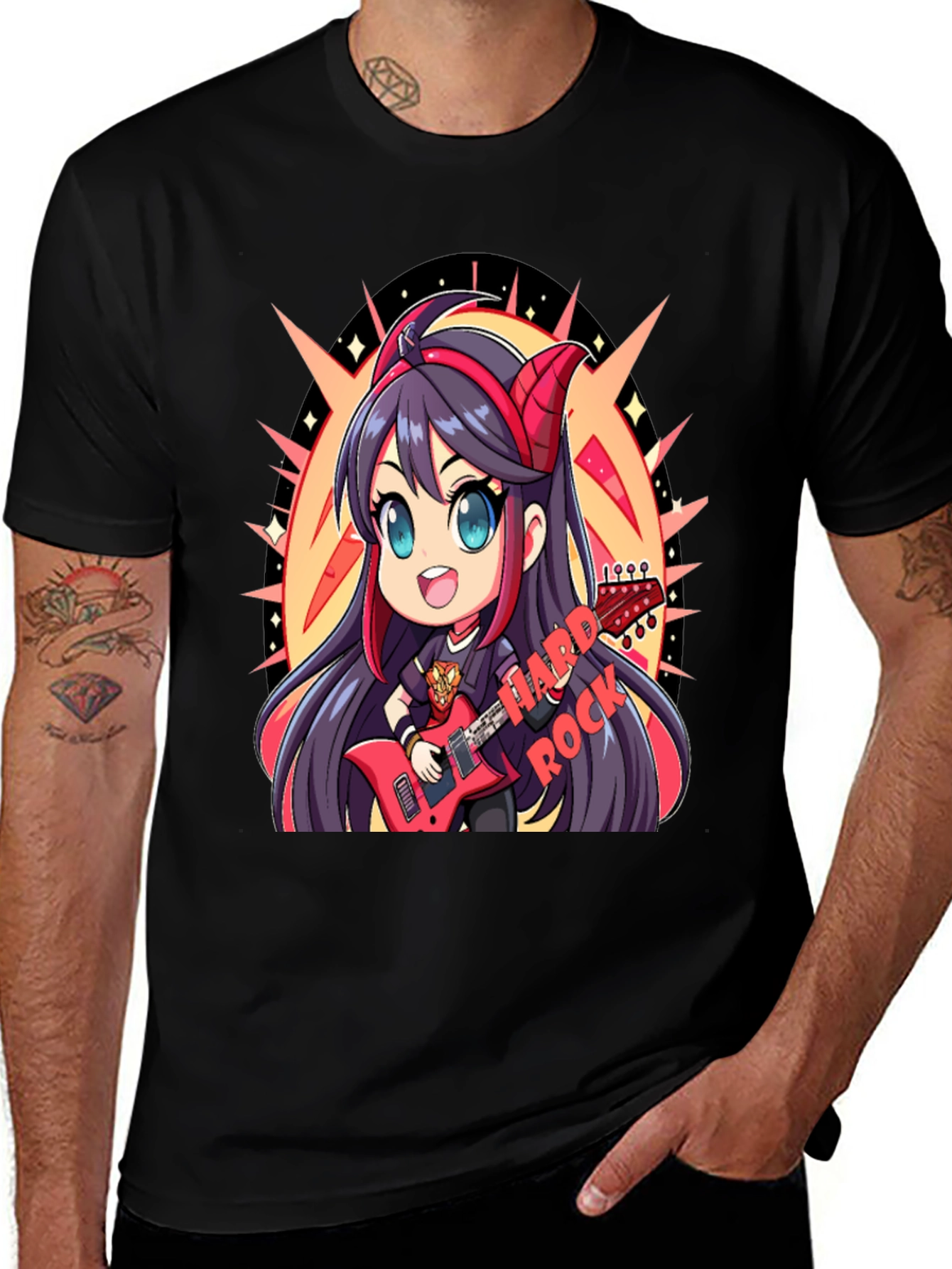 Variant 13 of Hard Rock Anime Girl T-Shirt