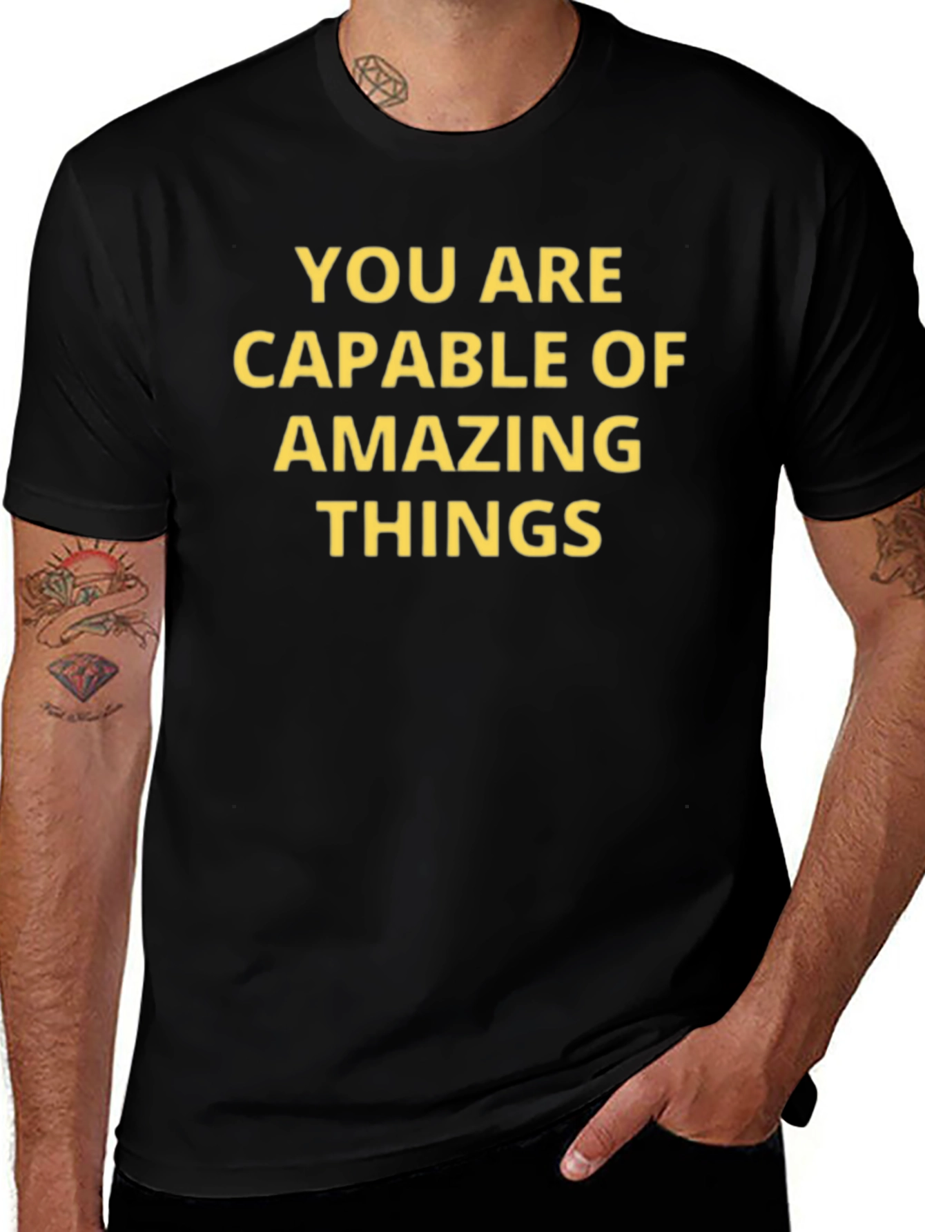 Variant 9 of Inspirational Black T-Shirt - Amazing Things
