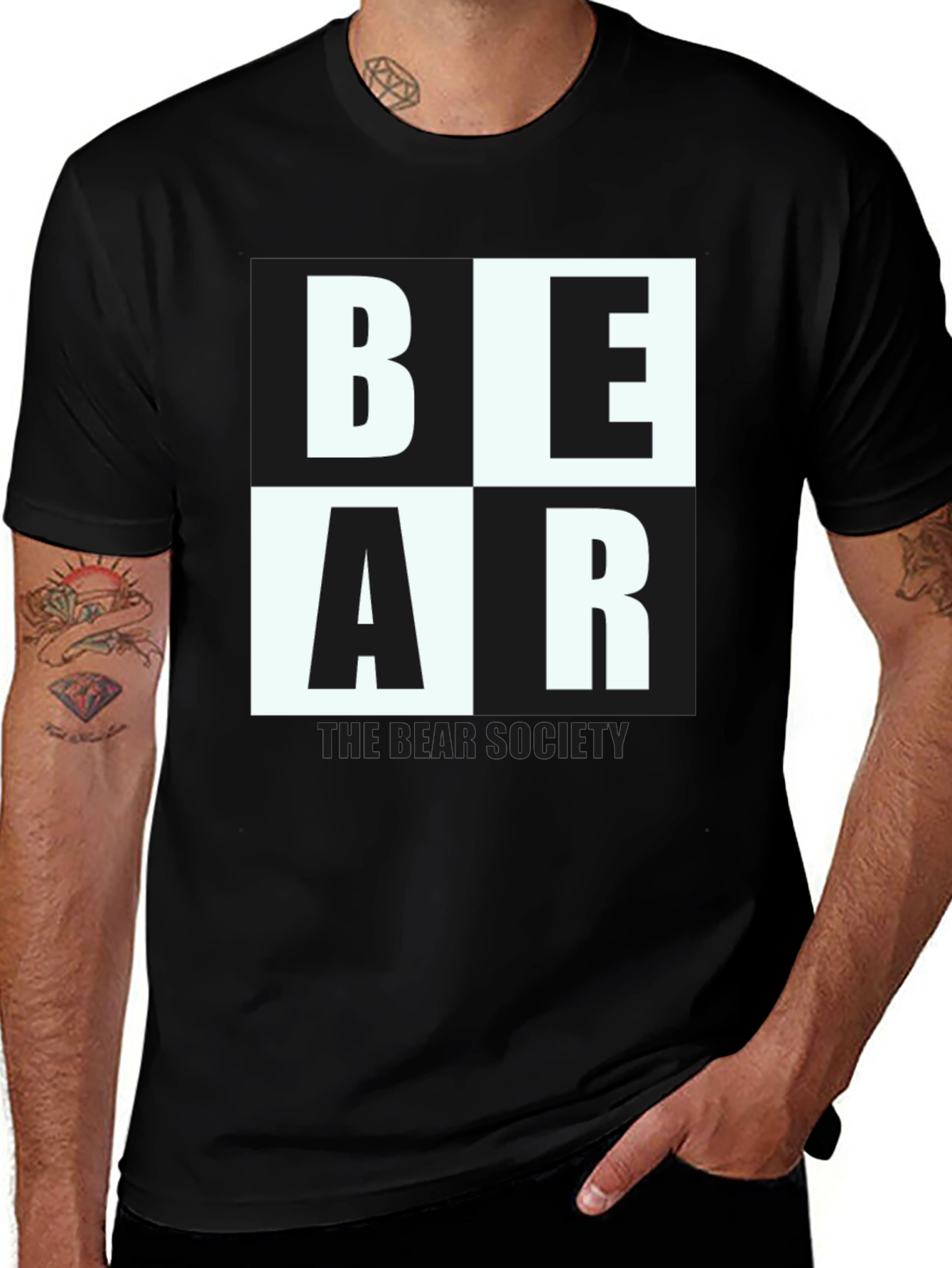 Variant 6 of Bear Society Black Graphic T-Shirt