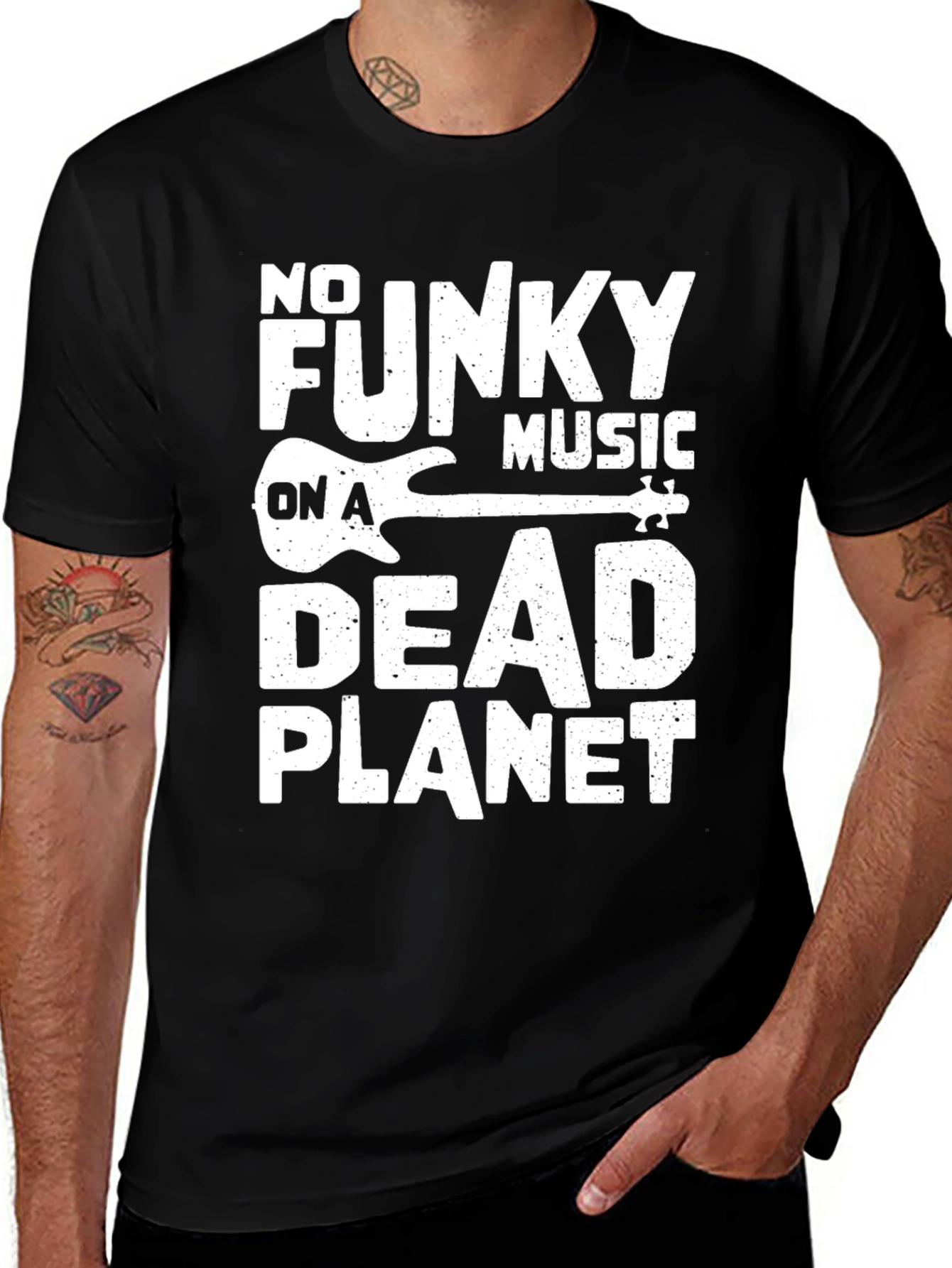 No Funky Music Dead Planet T-Shirt