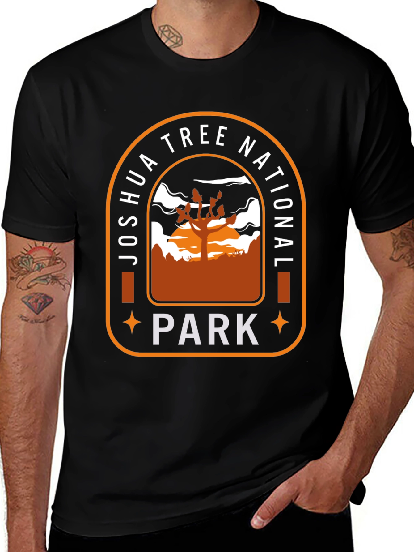 Black Joshua Tree National Park Graphic Tee main image