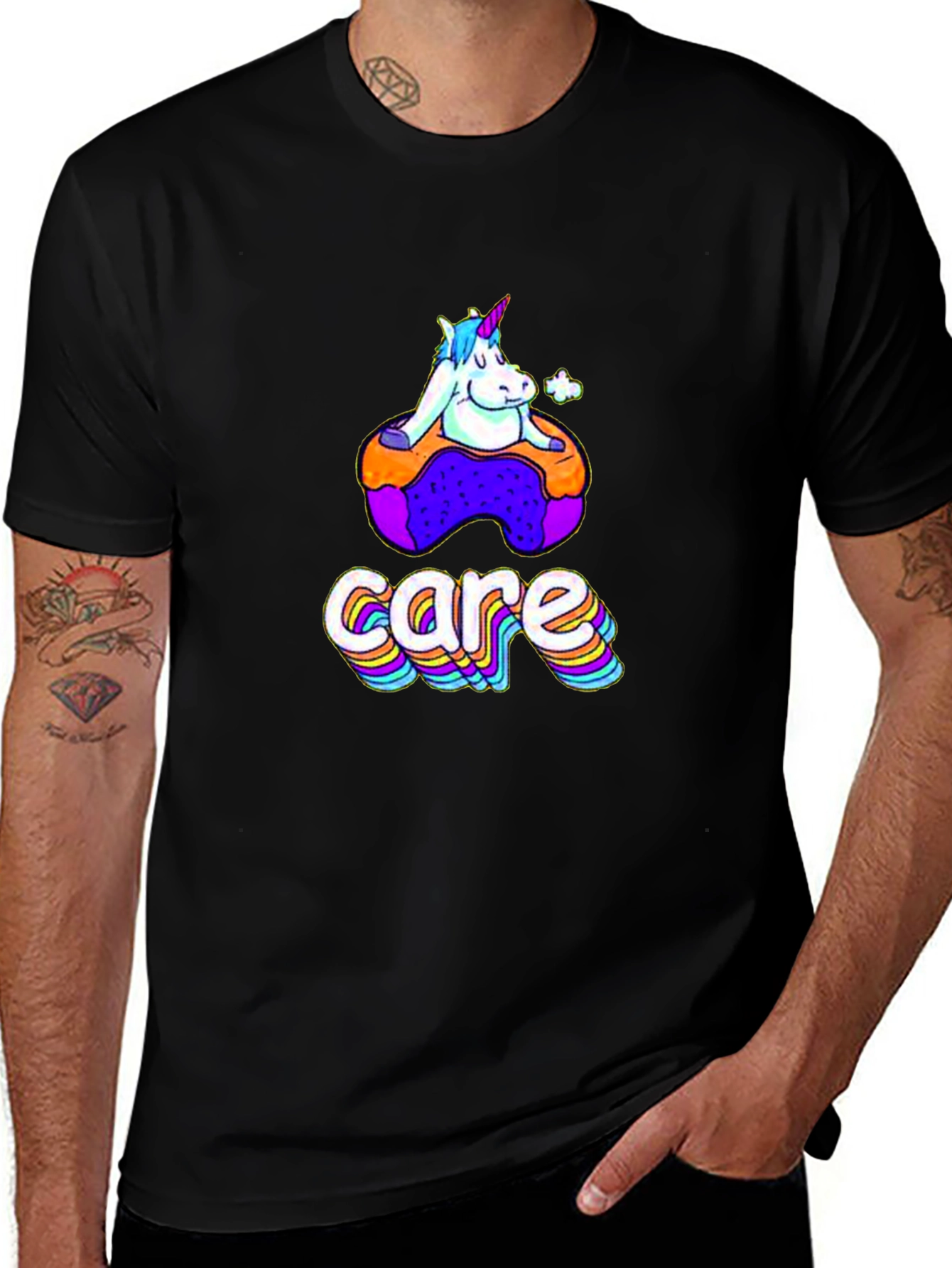 Variant 21 of Unicorn Care T-Shirt - Relaxed Fit Cotton Tee