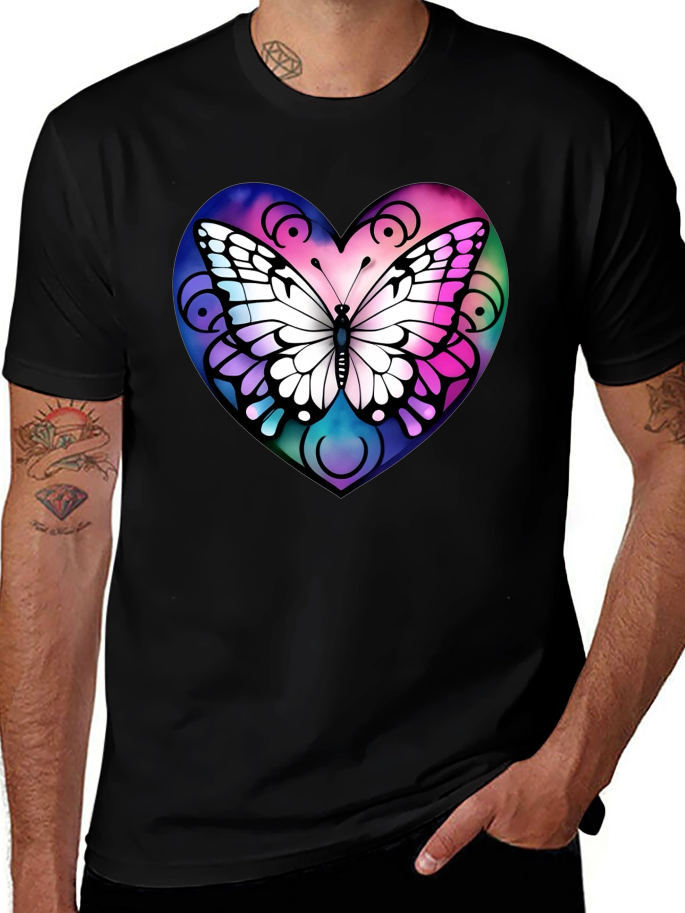 Variant 6 of Butterfly Heart Graphic T-Shirt