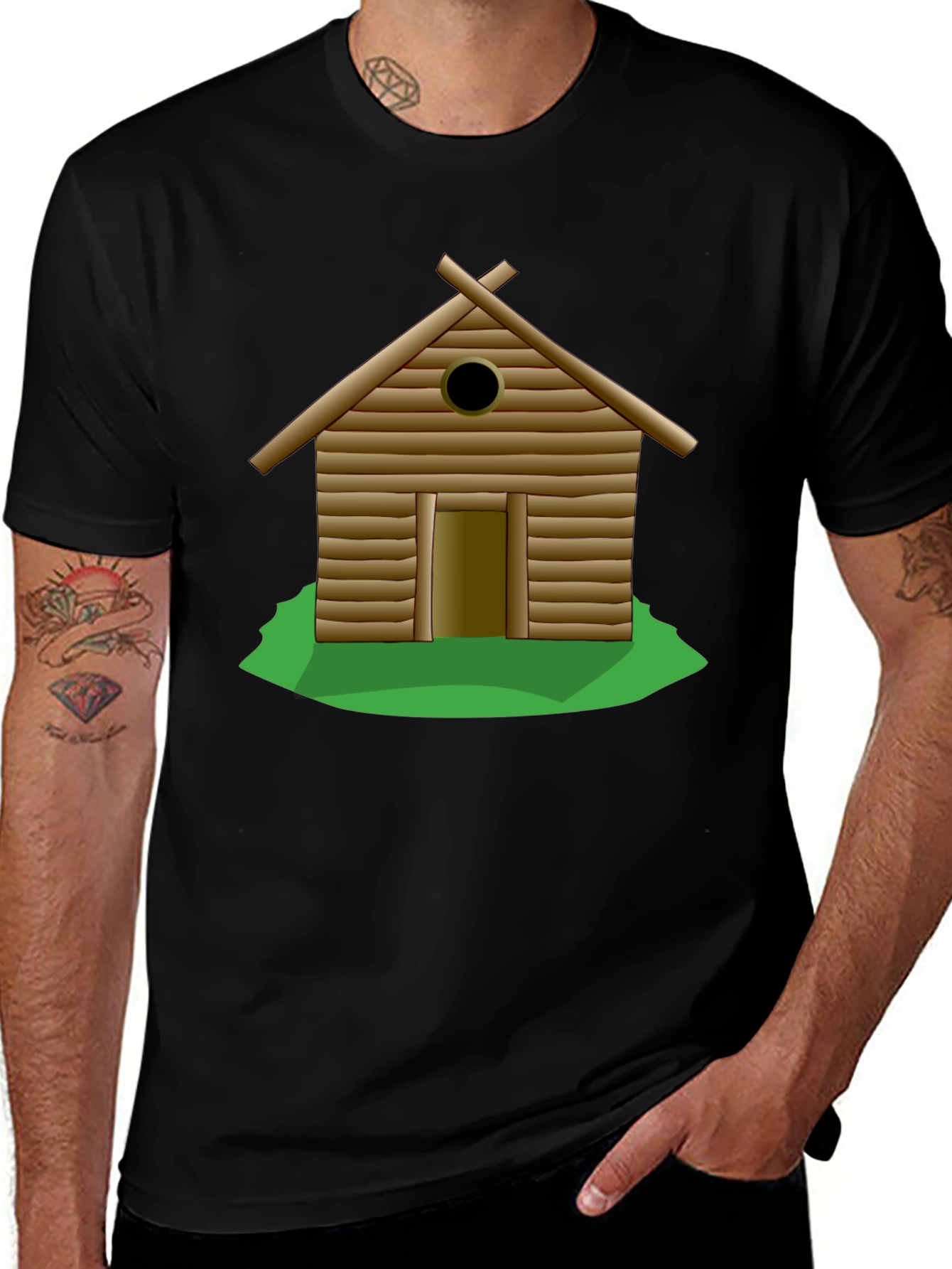 Variant 10 of Cabin Tee: Log Home Style Shirt