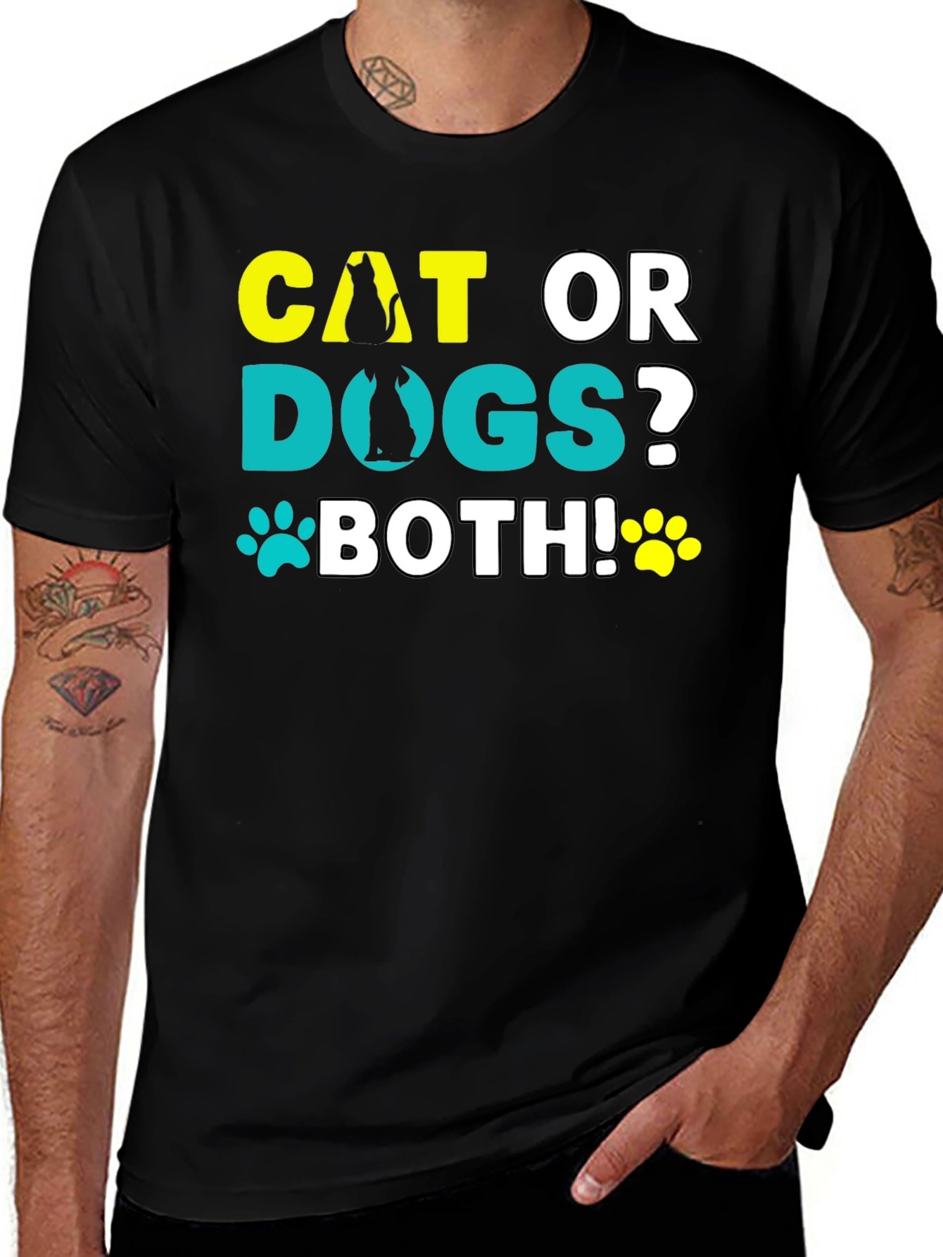 Variant 27 of Cat or Dogs? Both! Graphic T-Shirt