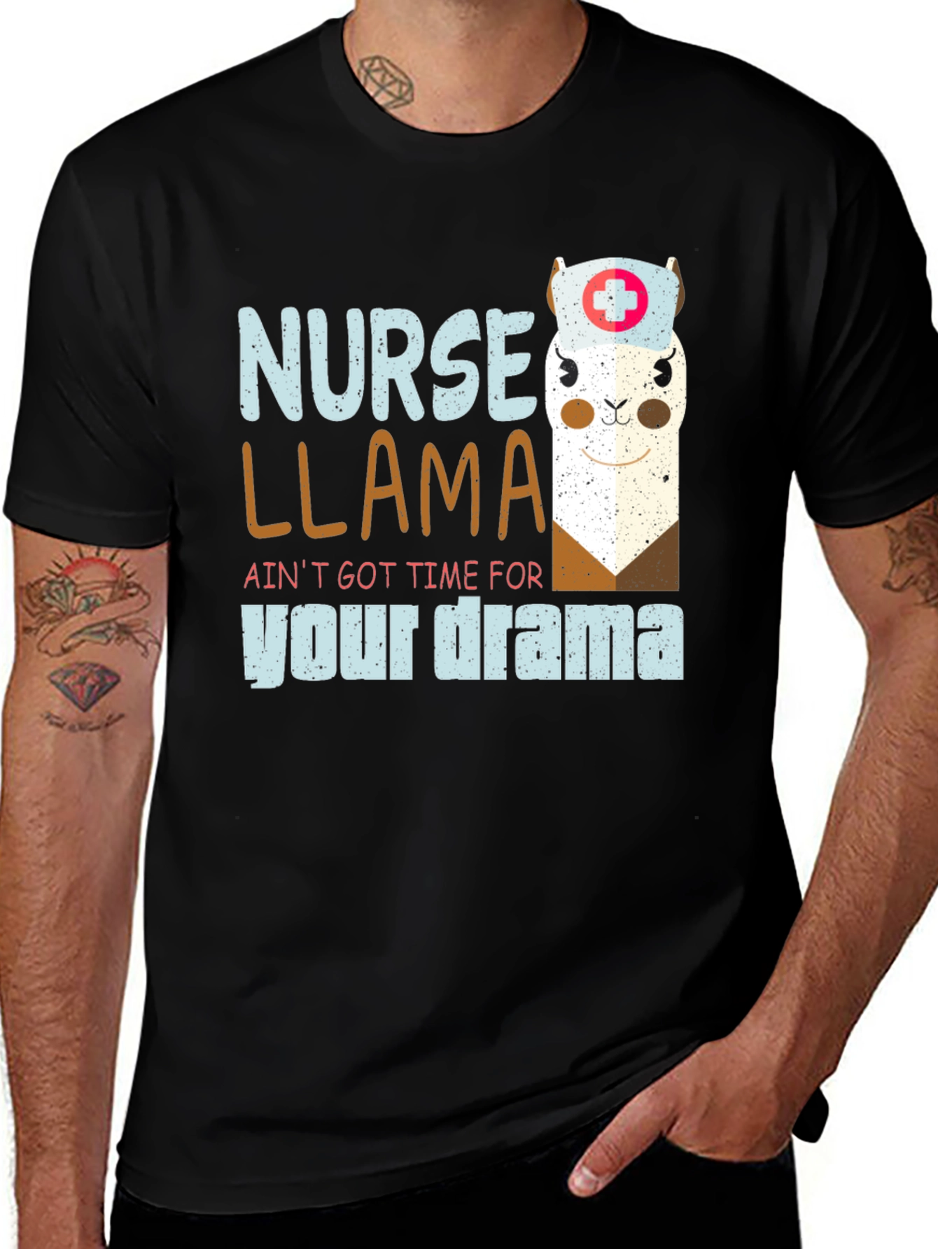Variant 22 of Nurse Llama T-Shirt - Ain't Got Time for Your Drama!