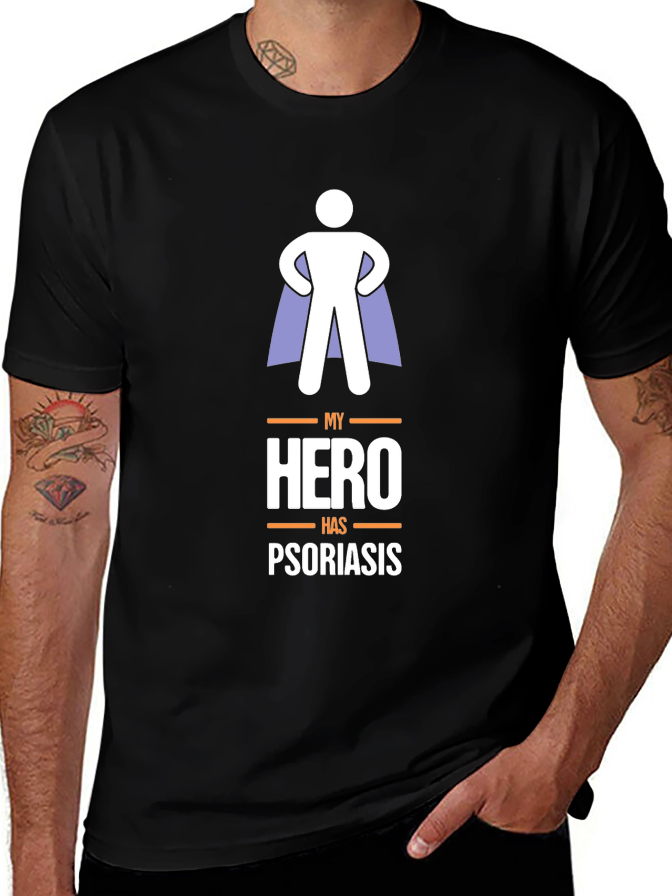 My Hero Has Psoriasis Graphic T-Shirt