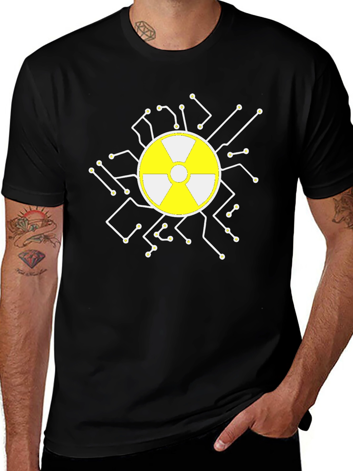 Variant 13 of Tech Radiation T-Shirt - Black - Unique Design