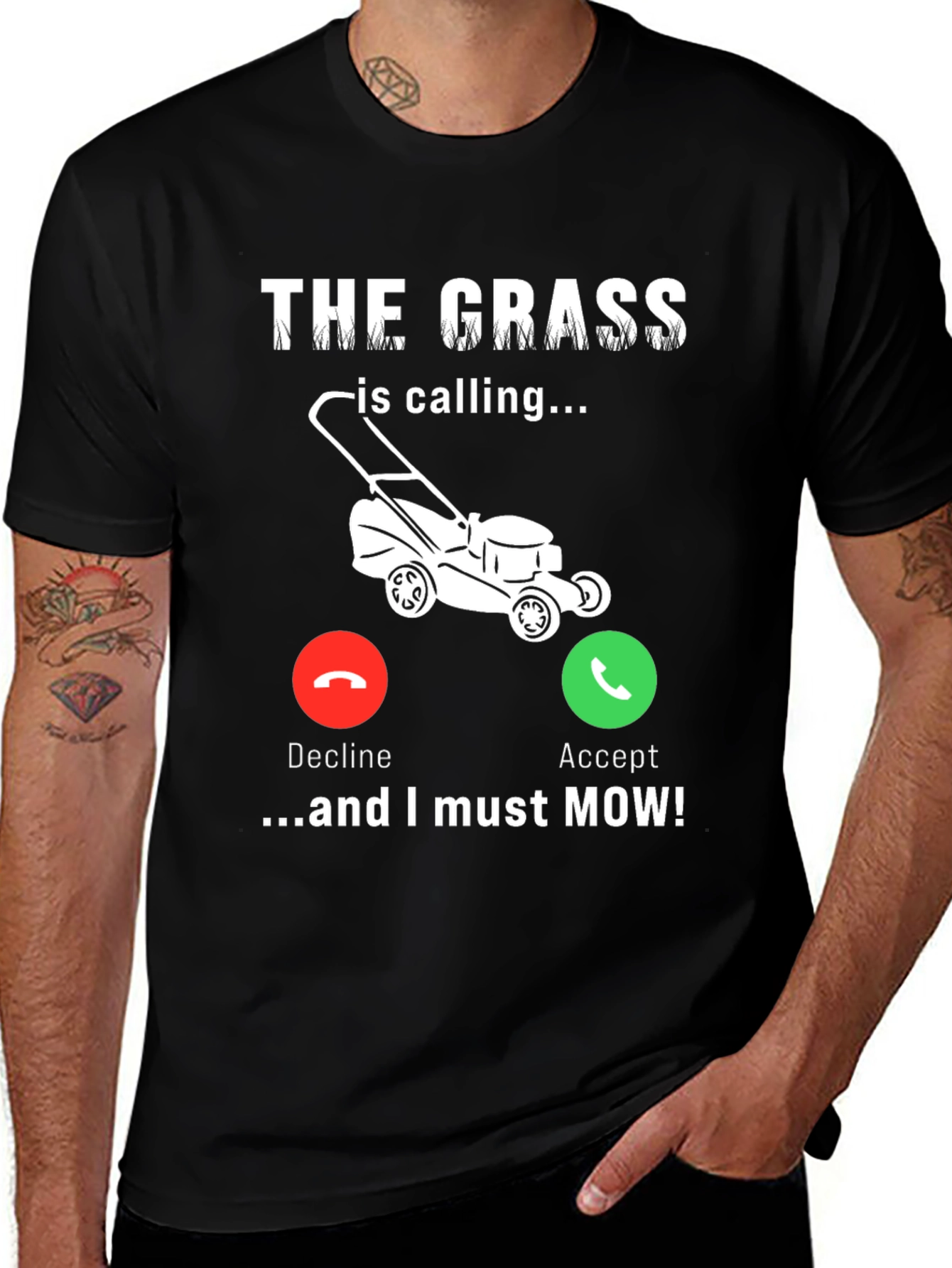 Variant 3 of The Grass Is Calling Men's Graphic Tee