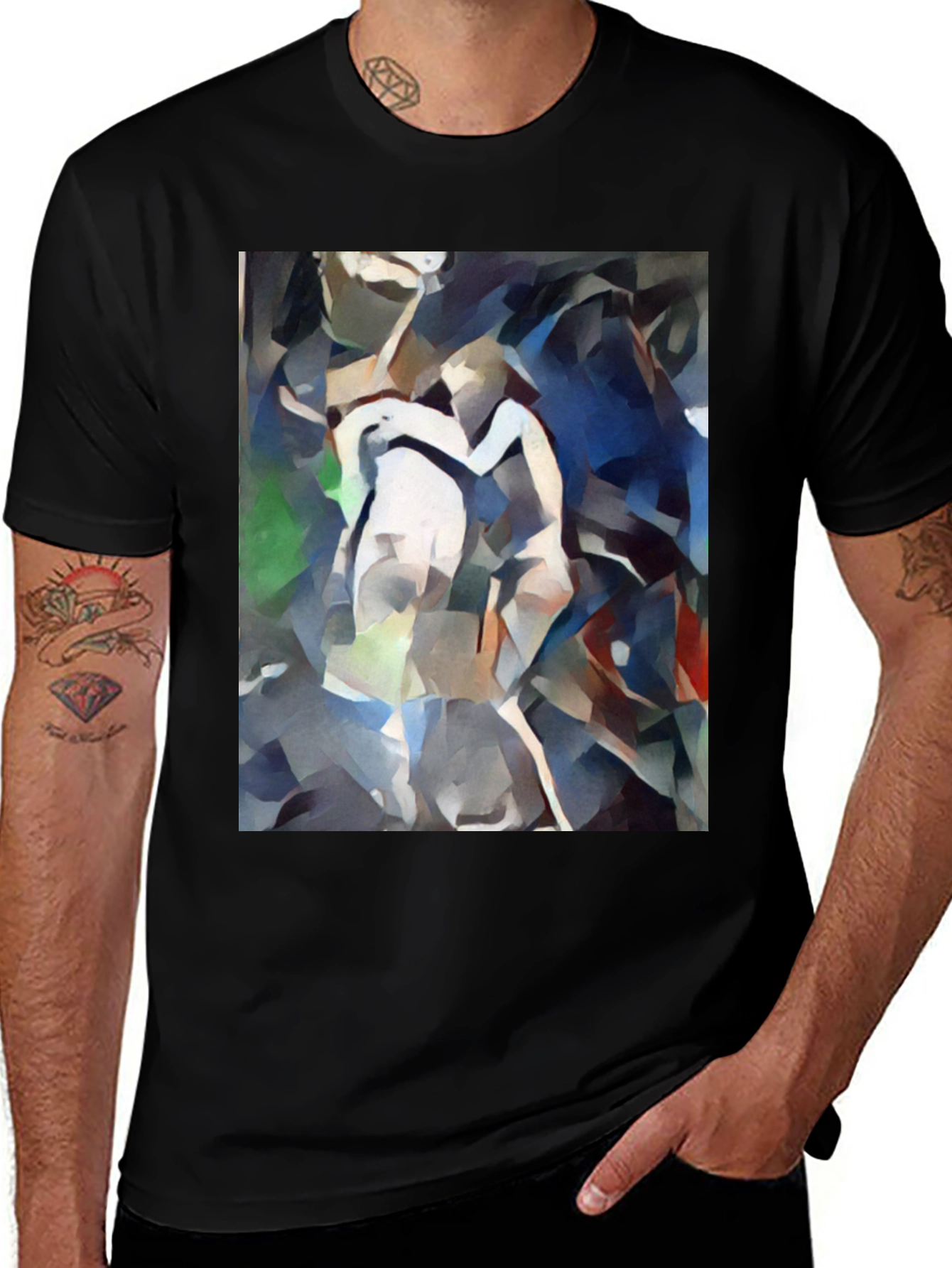 Variant 26 of Abstract Art T-Shirt - Modern Geometric Design