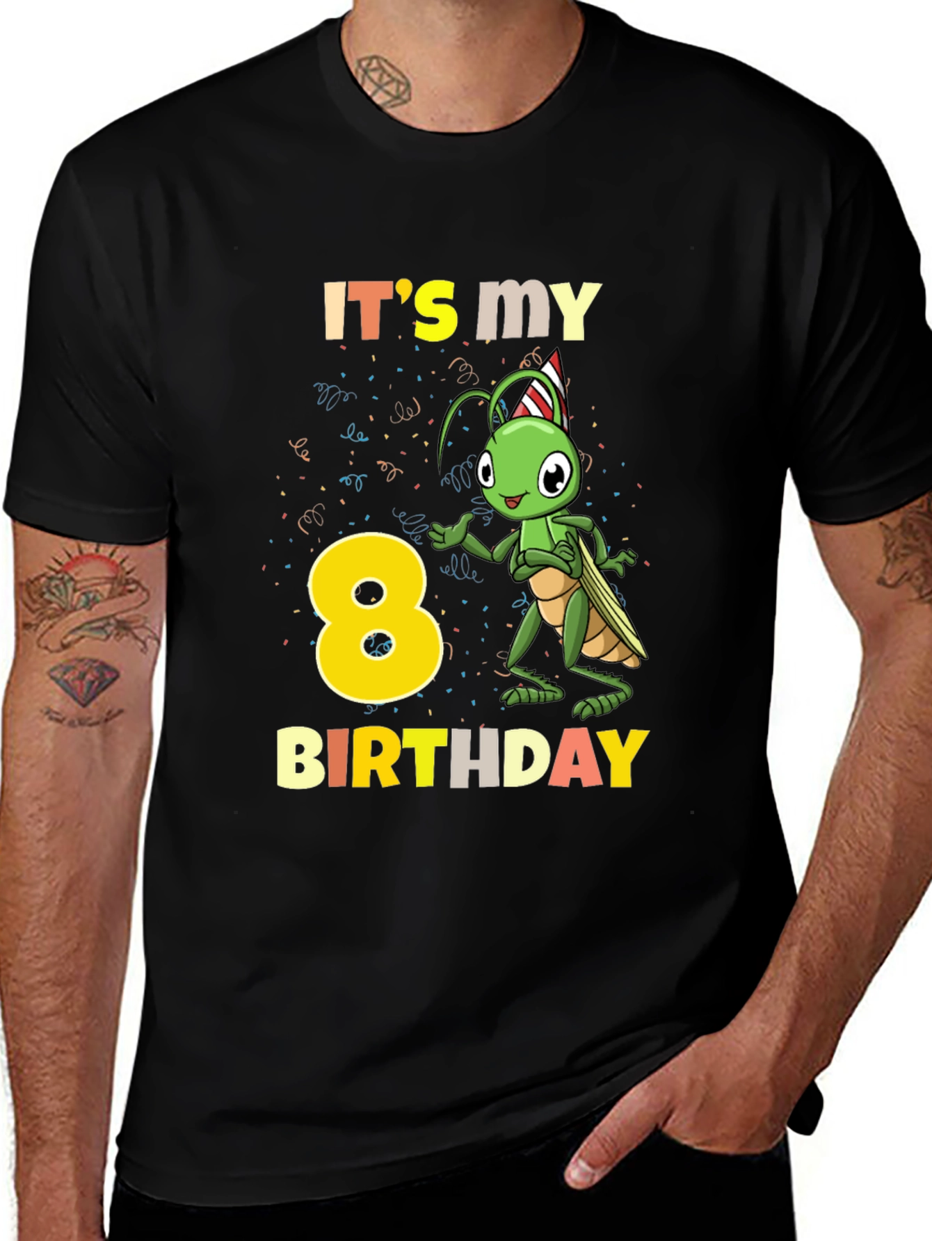 Variant 25 of It's My 8th Birthday Grasshopper T-Shirt