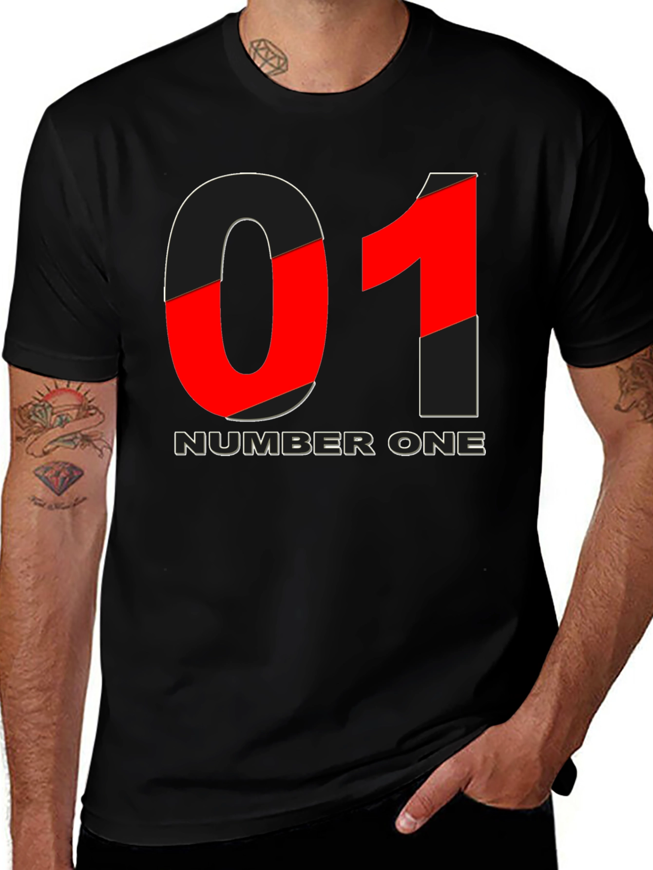 Variant 27 of Number One Graphic T-Shirt - Black