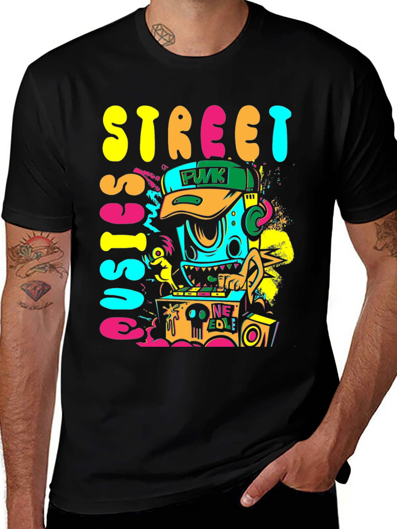 Variant 2 of Street Music Black T-Shirt